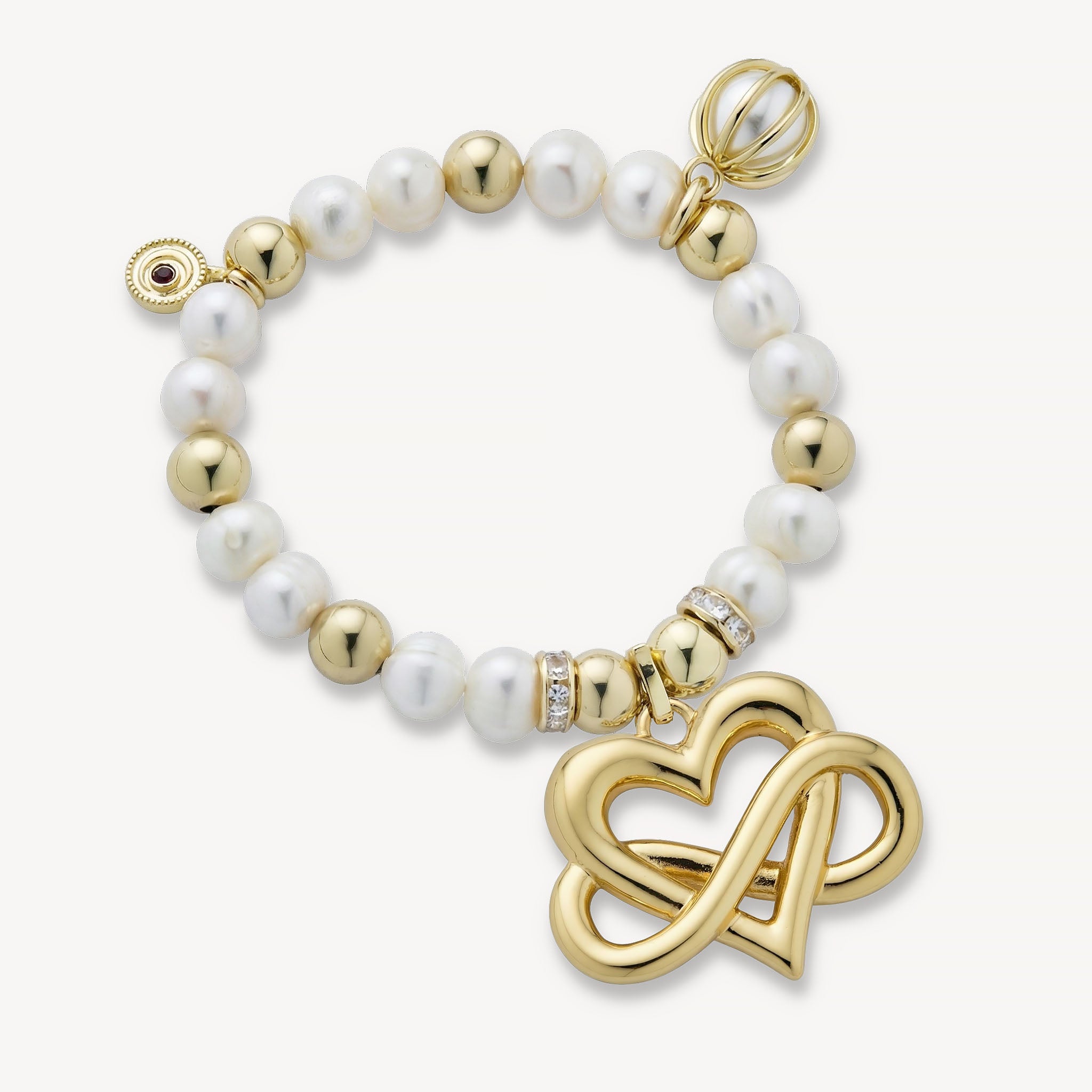 The Monique Bracelet Freshwater Pearl<br>14k Gold-Plated