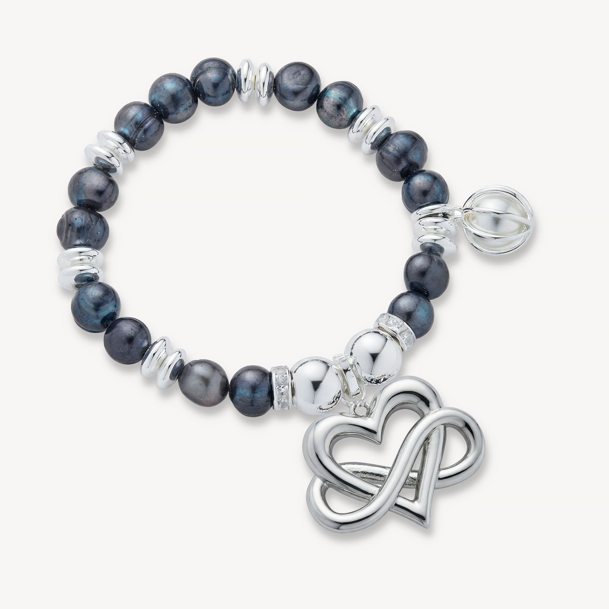 The Naomi Bracelet Freshwater Pearl<br>Sterling Silver Plated