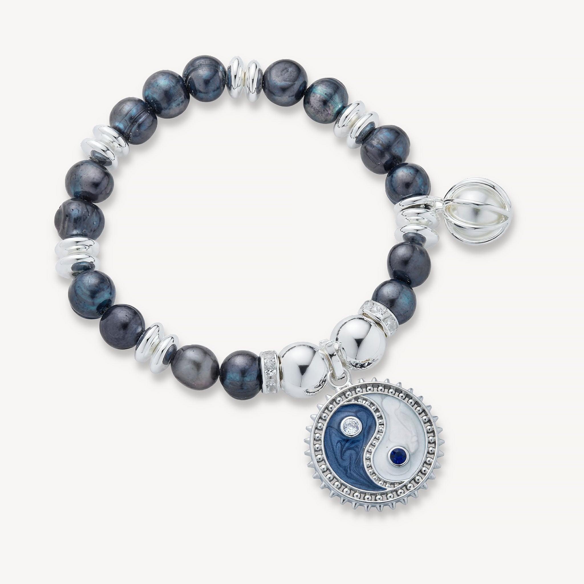 The Naomi Bracelet Freshwater Pearl<br>Sterling Silver Plated
