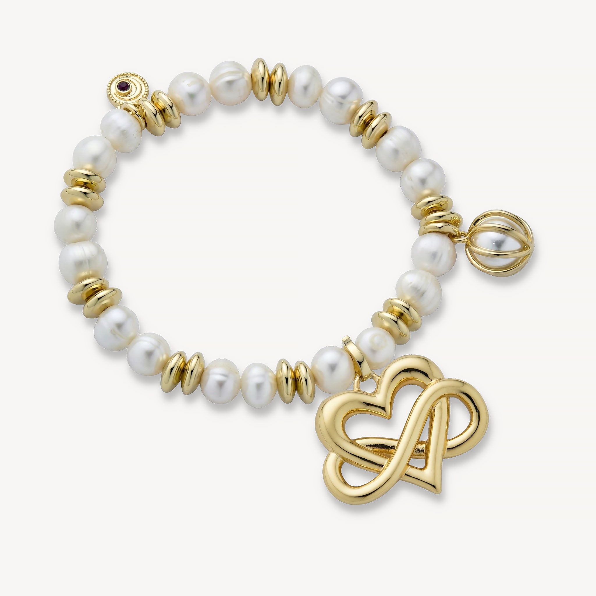The Celeste Bracelet Freshwater Pearl<br>14k Gold-Plated