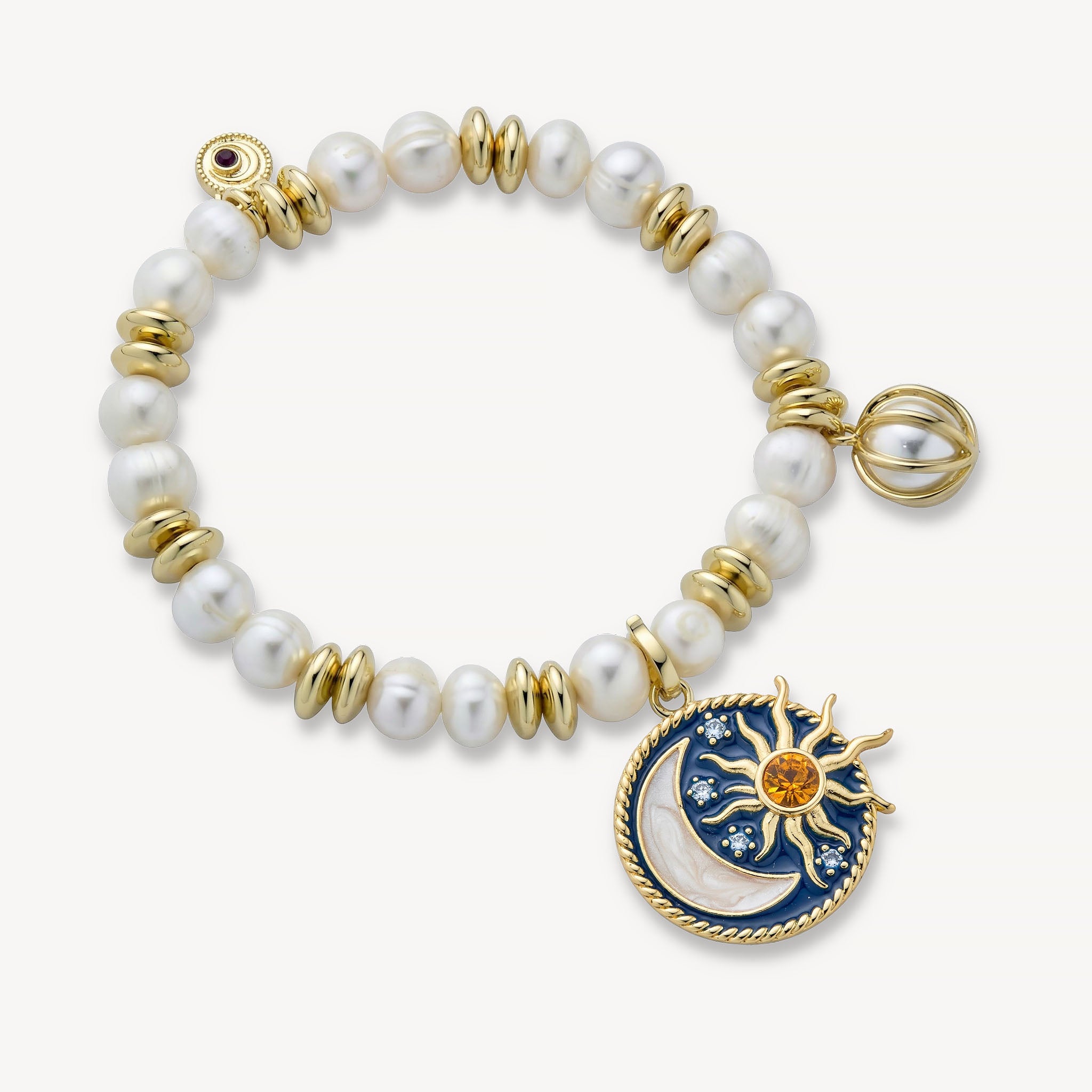 The Celeste Bracelet Freshwater Pearl<br>14k Gold-Plated