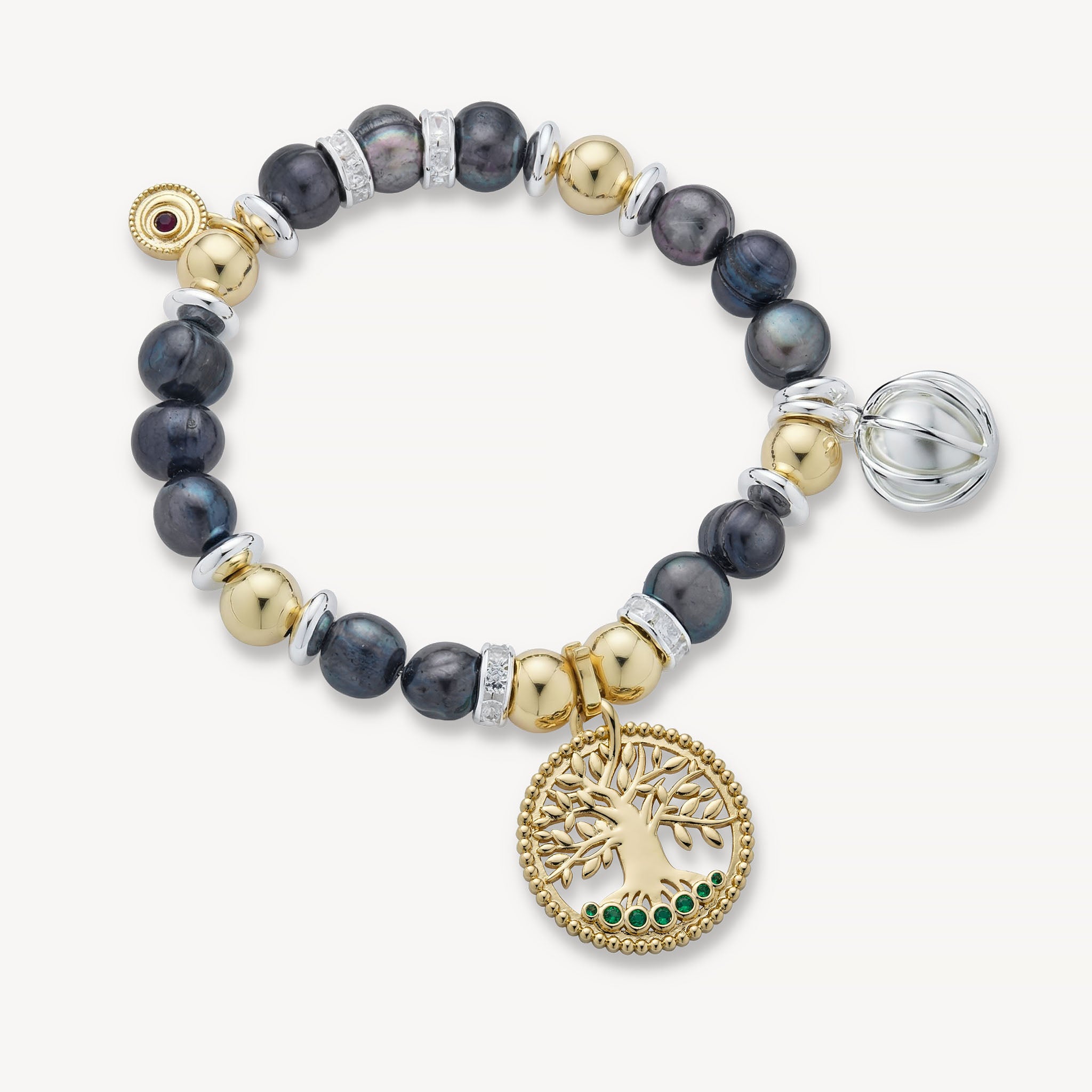 The Jules Bracelet <br> Freshwater Pearl<br>Mixed Metals