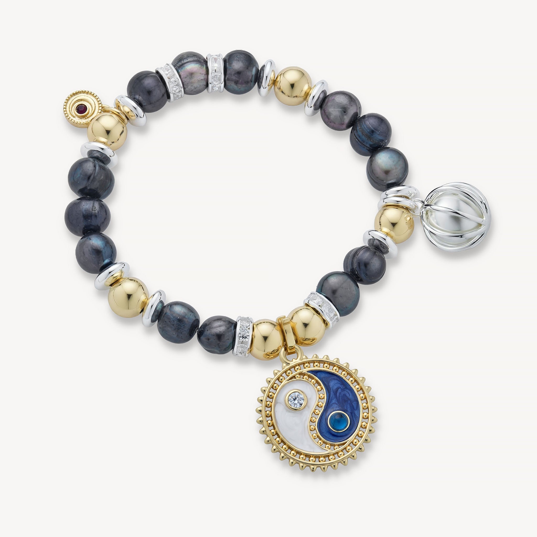 The Jules Bracelet <br> Freshwater Pearl<br>Mixed Metals