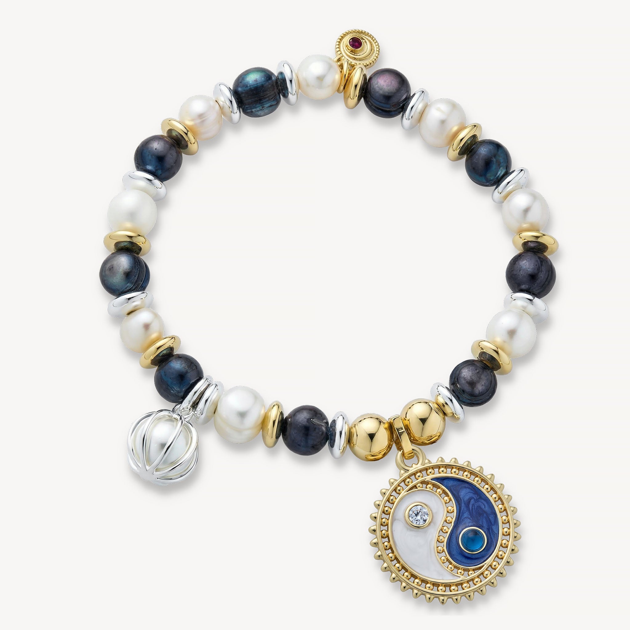 The Arden Bracelet <br> Freshwater Pearl<br>Mixed Metals