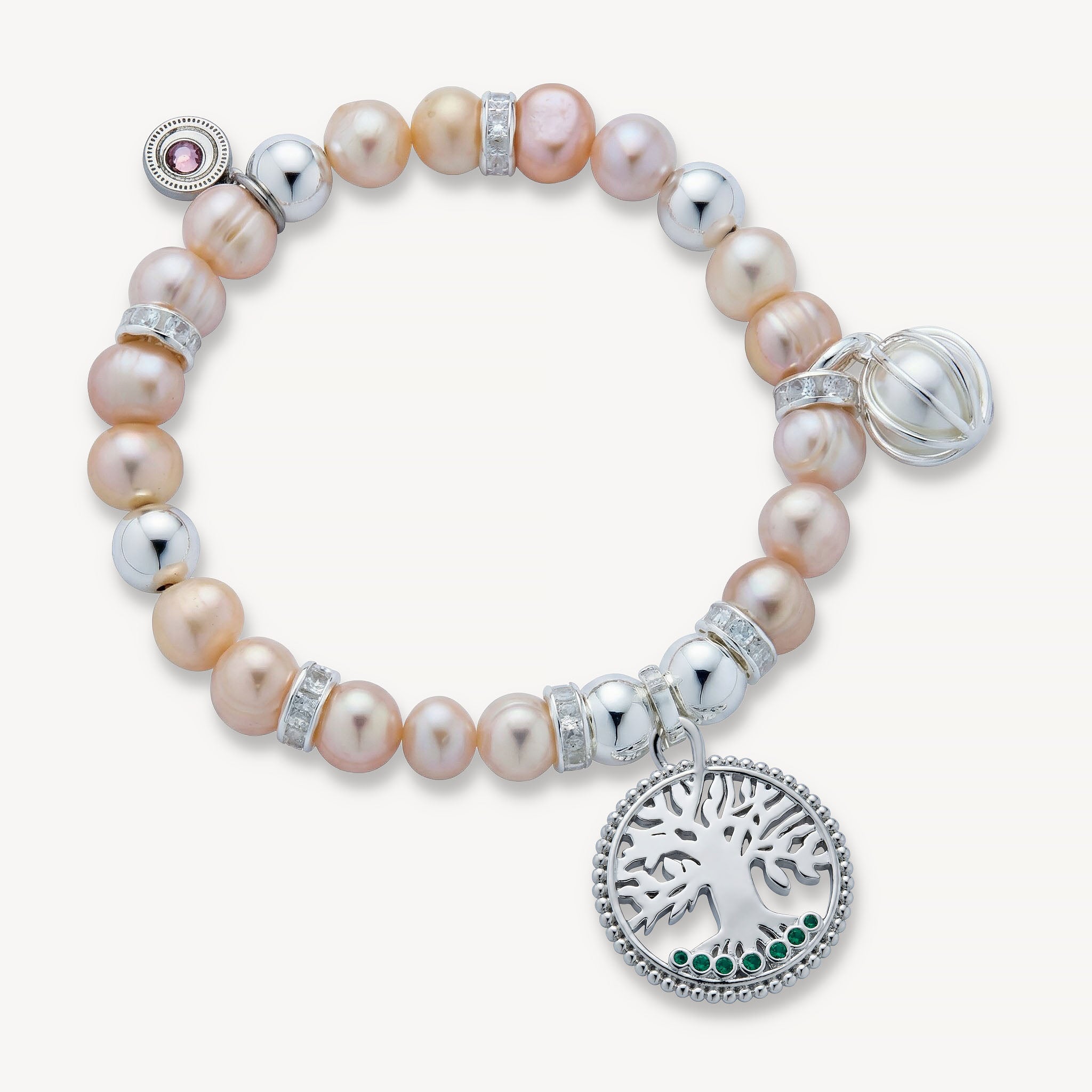 The Nancy Bracelet <br>Freshwater Pearl<br>Sterling Silver Plated