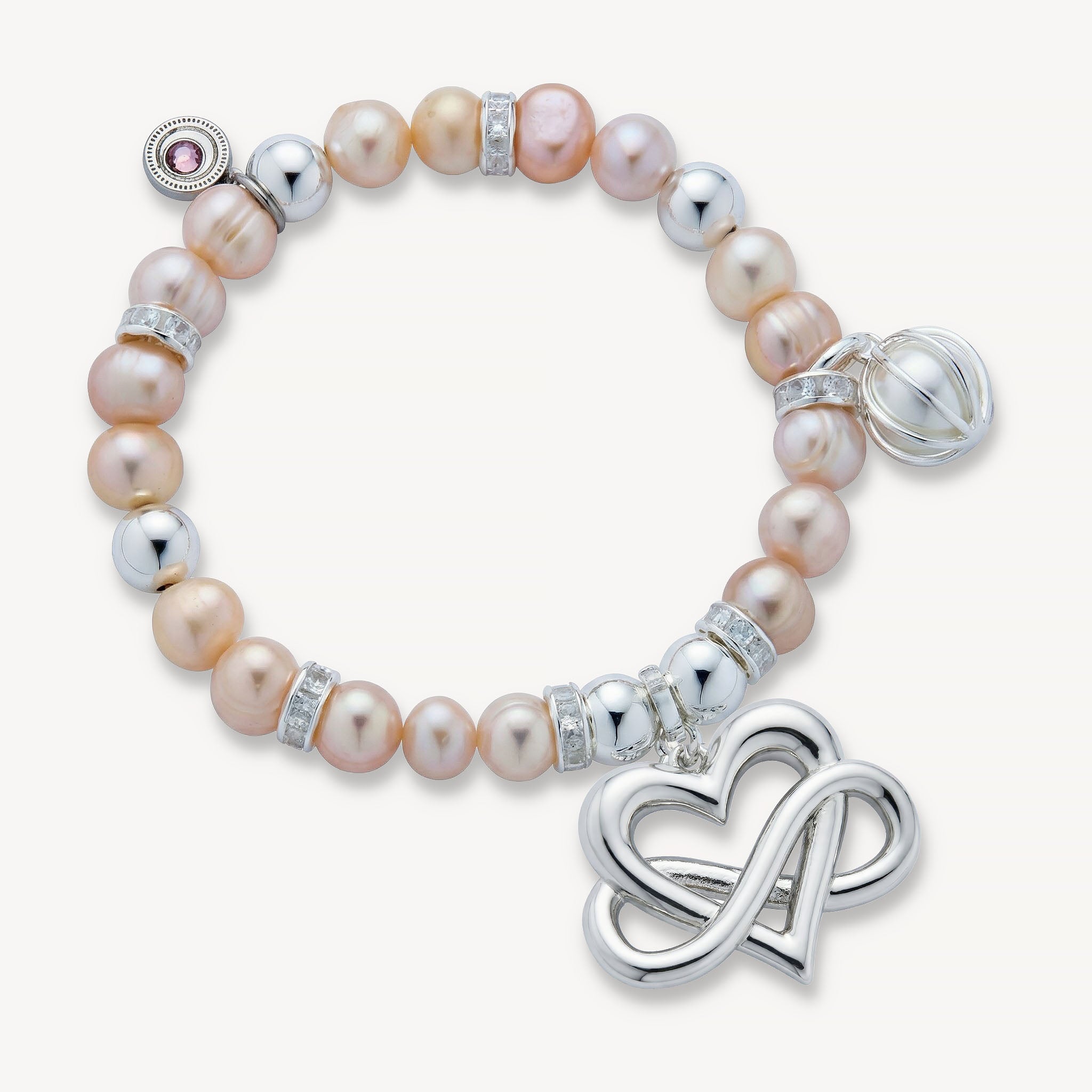 The Nancy Bracelet <br>Freshwater Pearl<br>Sterling Silver Plated