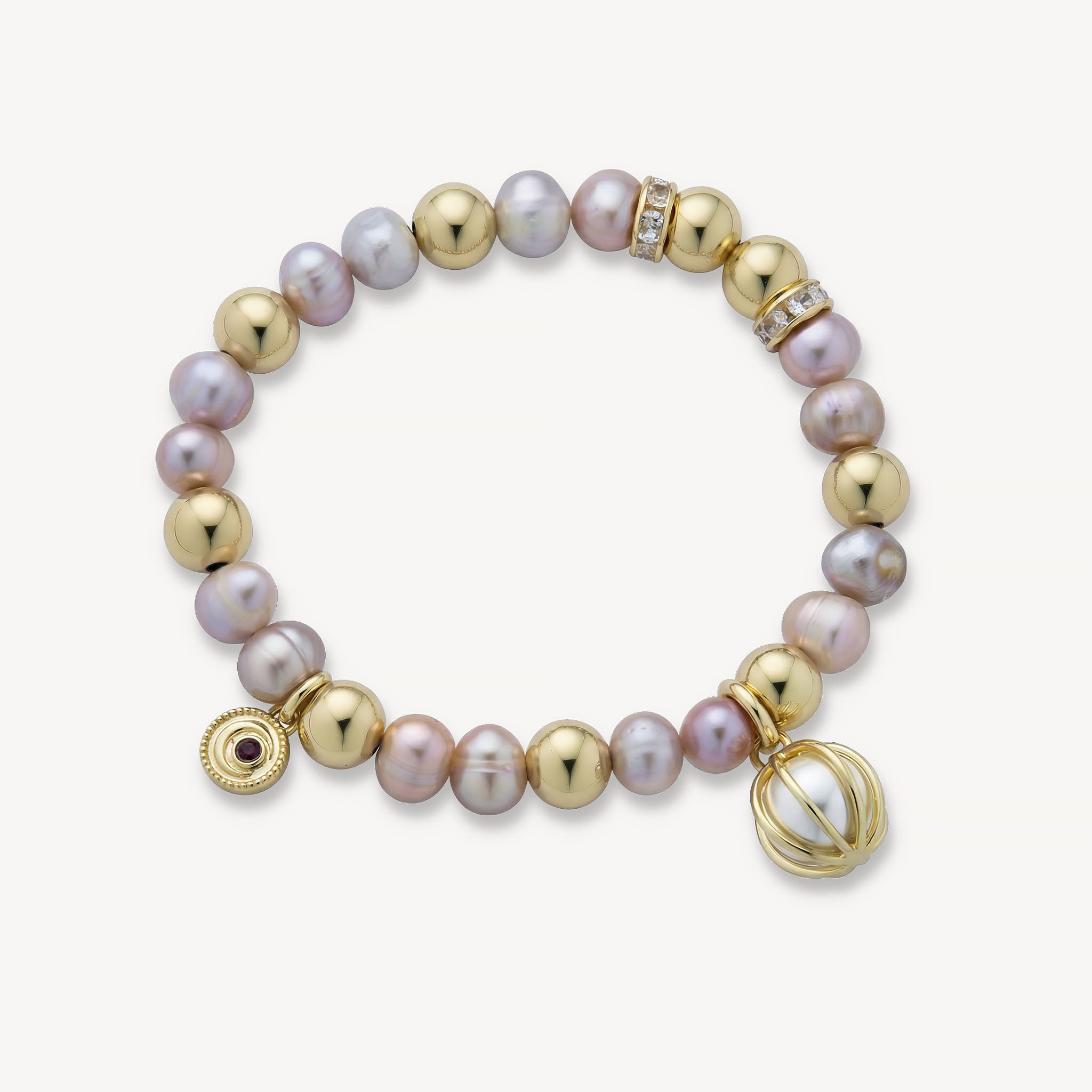 The Aurora Bracelet Freshwater Pearl<br>14k Gold-Plated