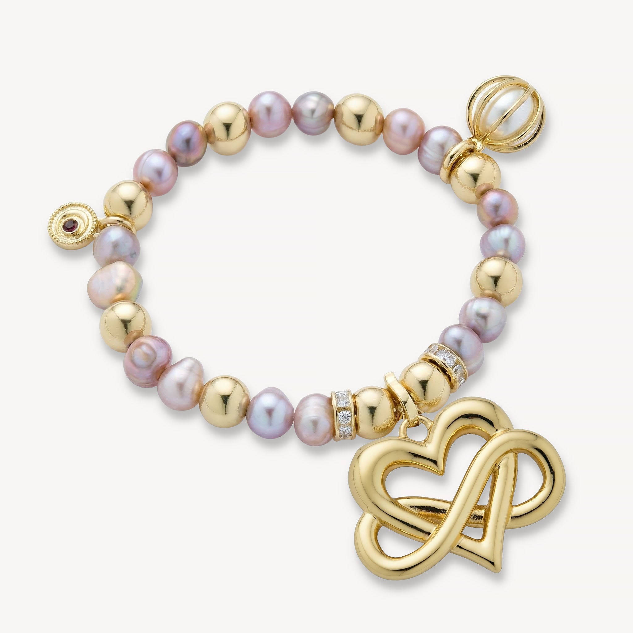 The Aurora Bracelet Freshwater Pearl<br>14k Gold-Plated