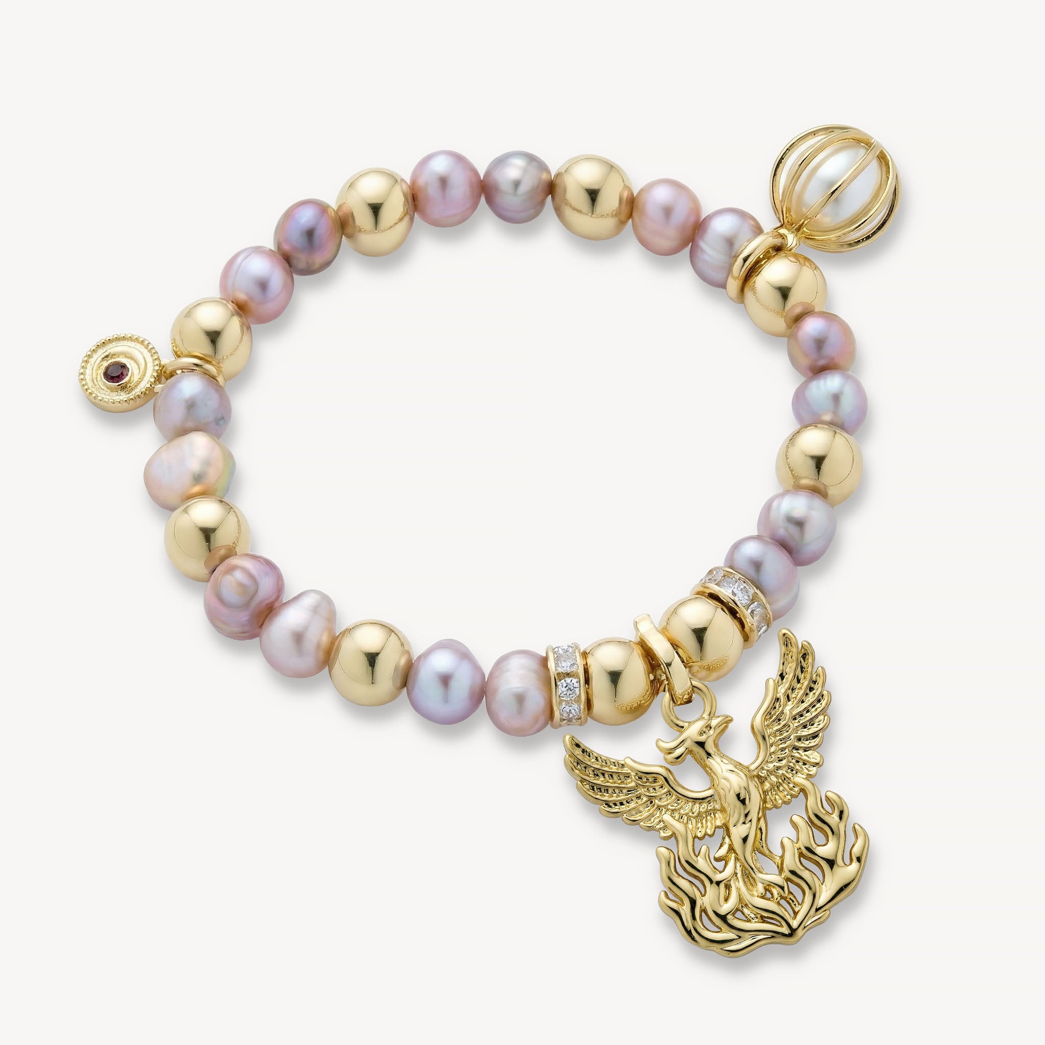 The Aurora Bracelet Freshwater Pearl<br>14k Gold-Plated