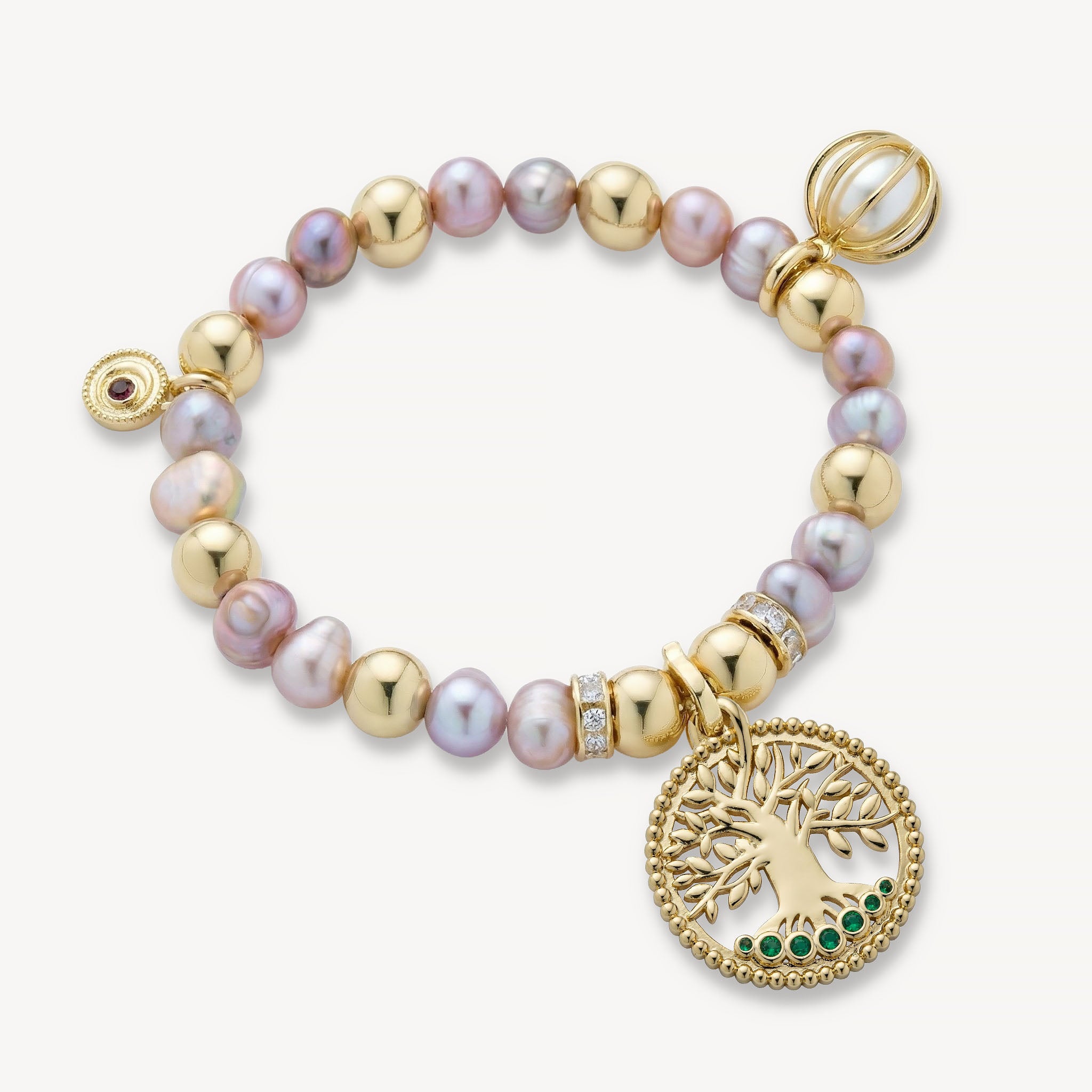 The Aurora Bracelet Freshwater Pearl<br>14k Gold-Plated