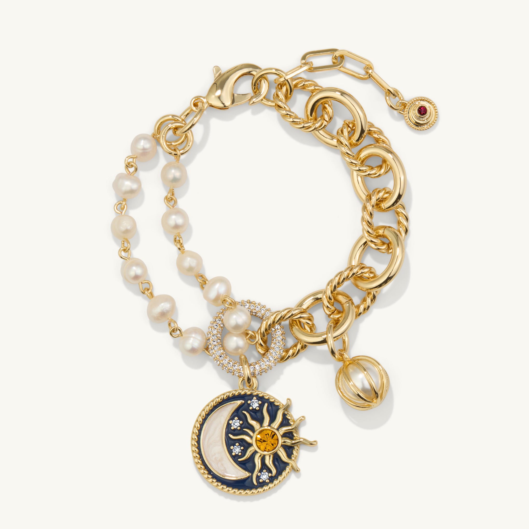 The Elisa Bracelet with Sun and Moon Charm