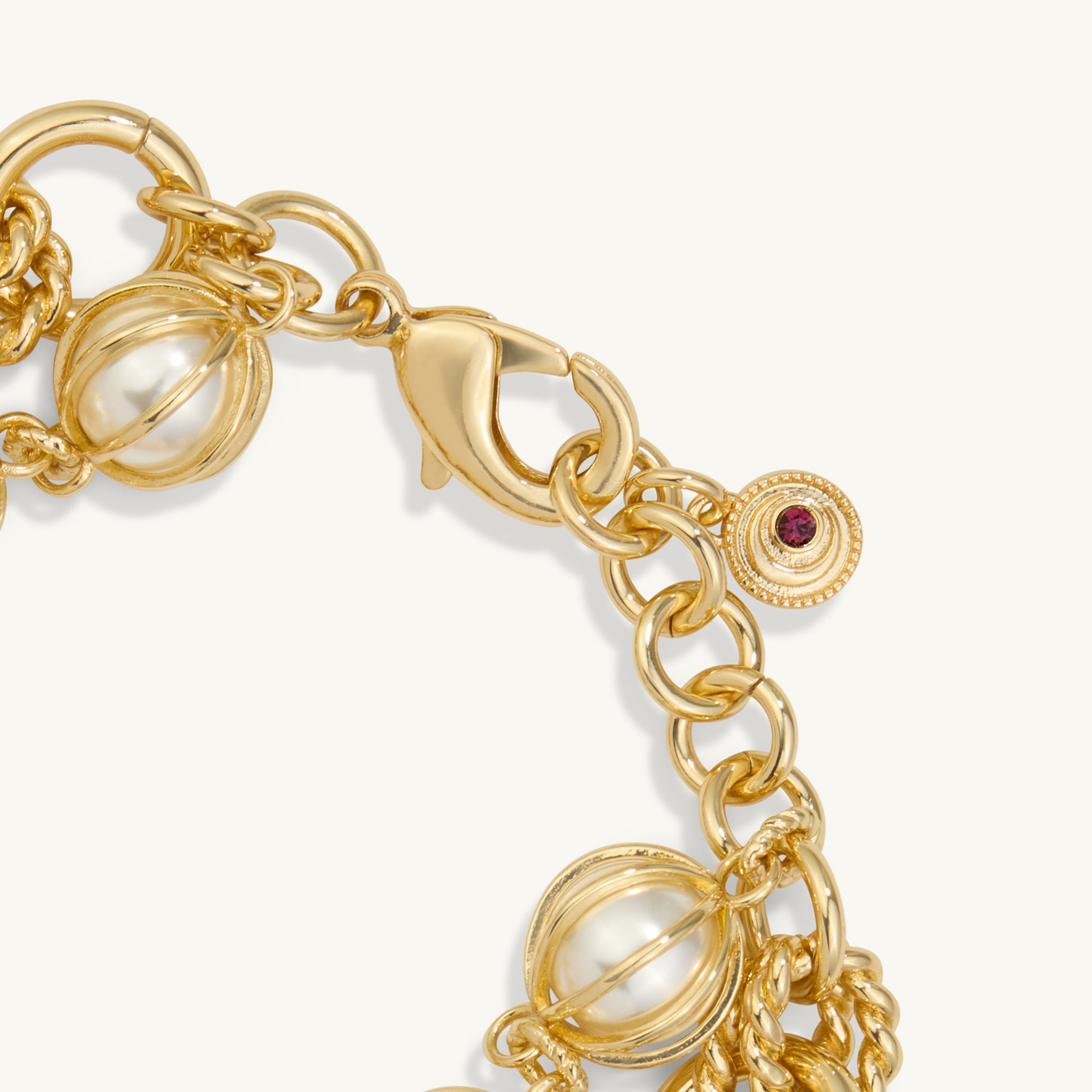 Chelsea Cage Pearl Link Bracelet