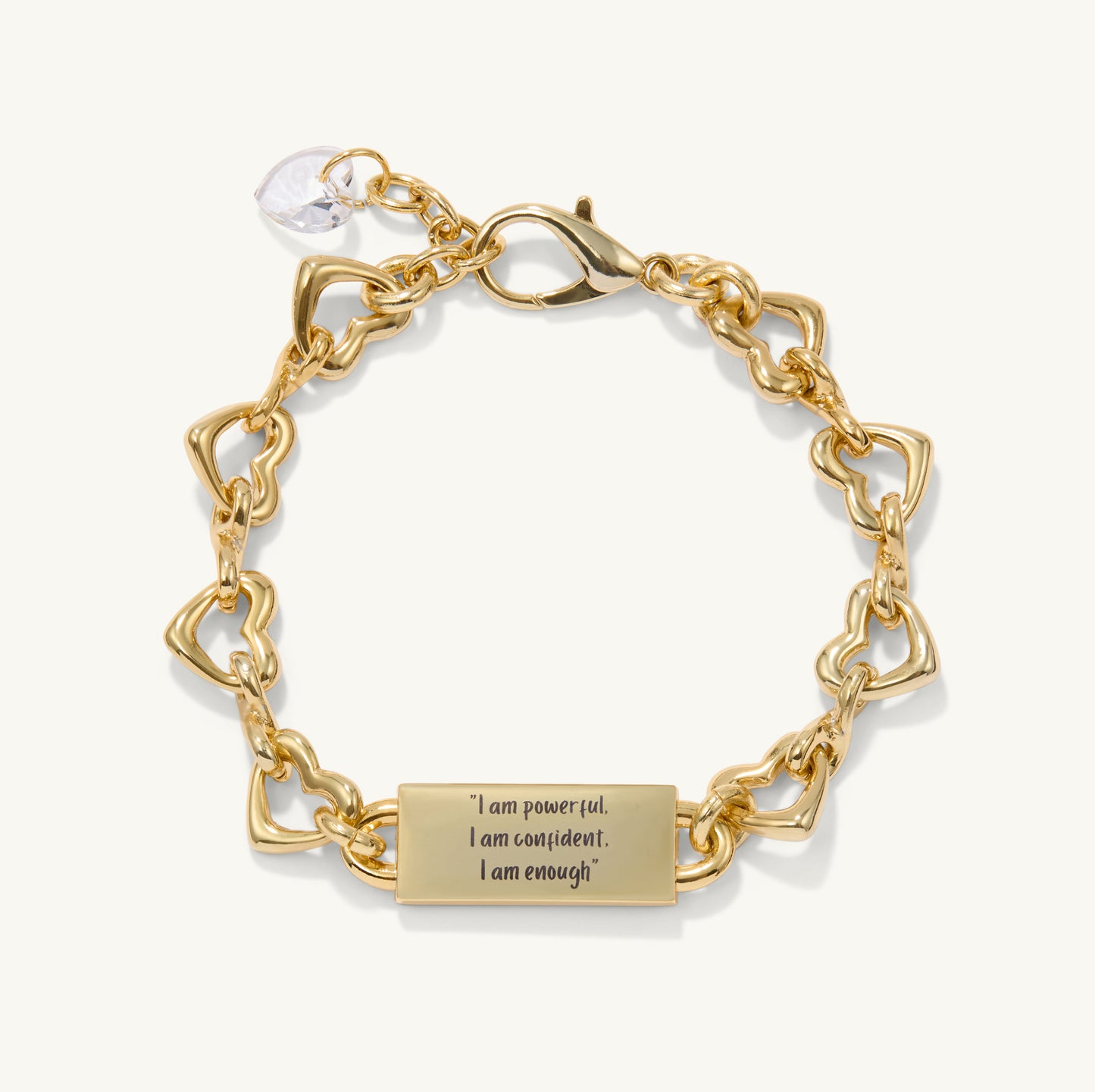 "I am powerful; I am confident; I am enough” The Infinite Heart Bracelet - Gold
