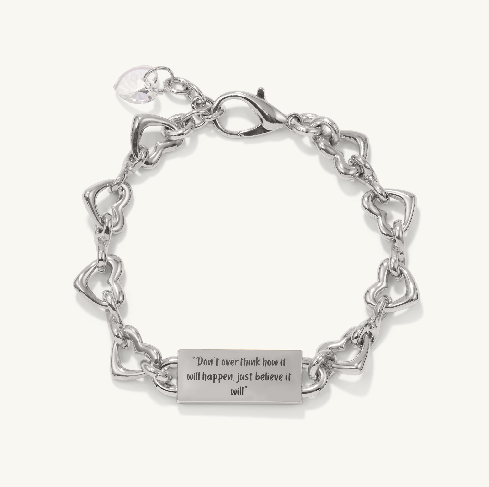 “Don’t overthink how it will happen. Just believe it will.” The Infinite Heart Bracelet - Silver-Aura Devina