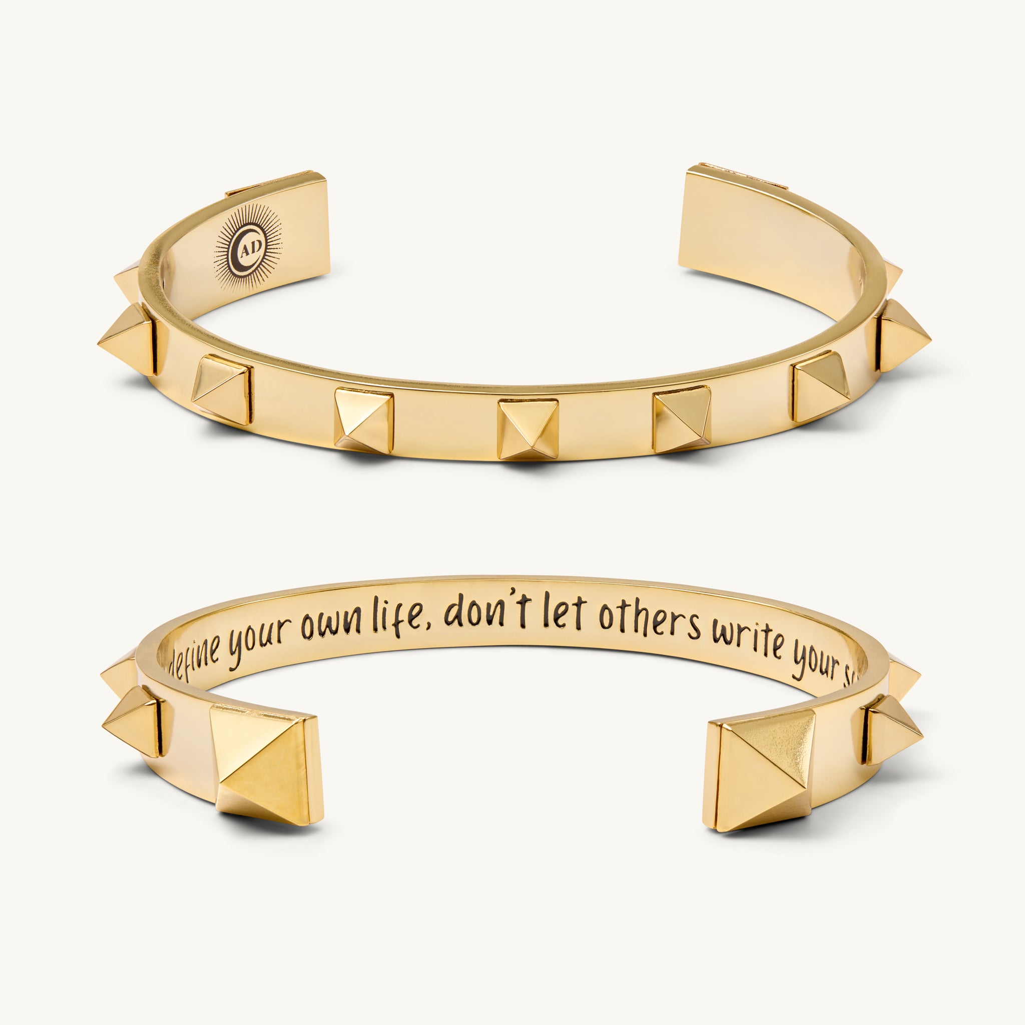 “You define your own life; don’t let others write your script.” The Aspiration Bracelet - Gold-Aura Devina