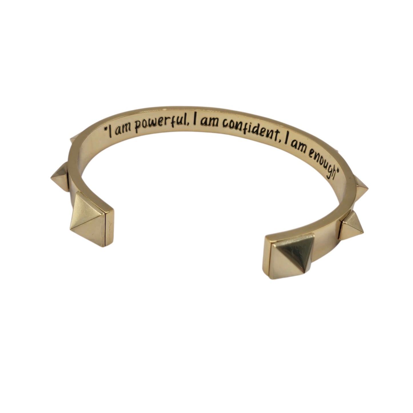 "I am powerful. I am confident. I am enough.” - The Aspiration Bracelet - Gold
