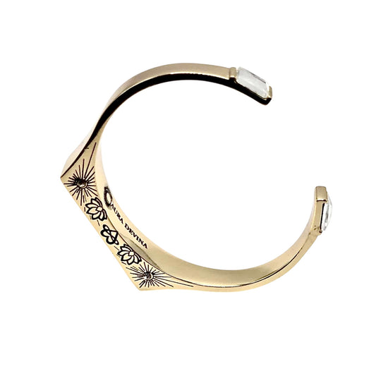 "I Am Powerful, I Am Confident, I Am Enough" - The Manifest Cuff Bracelet - Gold