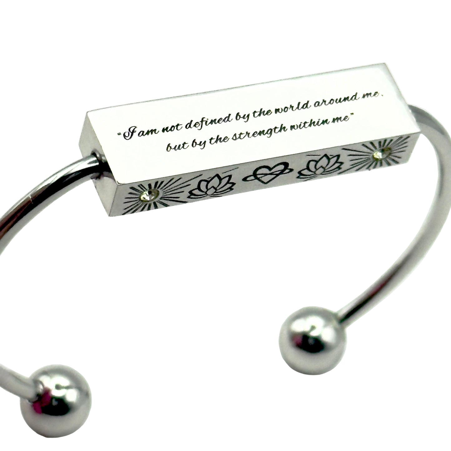 “I am not defined by the world around me, but by the strength within me” - The Harmony Bracelet - Silver