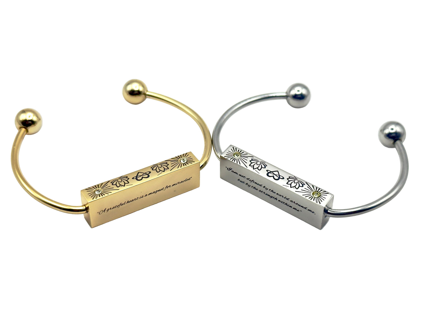 “I am not defined by the world around me, but by the strength within me” - The Harmony Bracelet - Silver