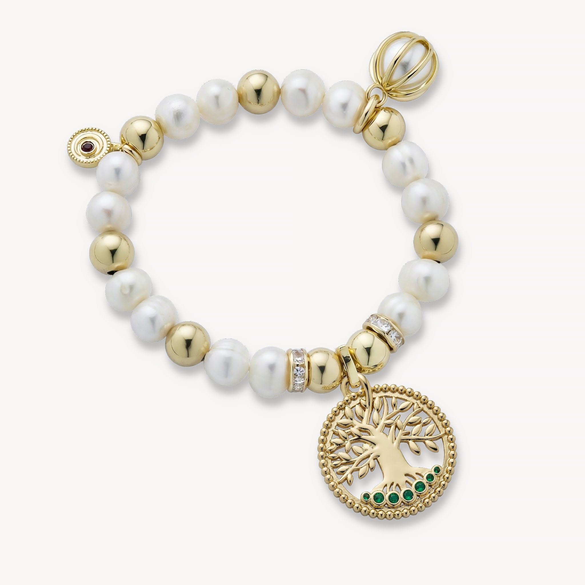 The Monique Bracelet Freshwater Pearl<br>14k Gold-Plated