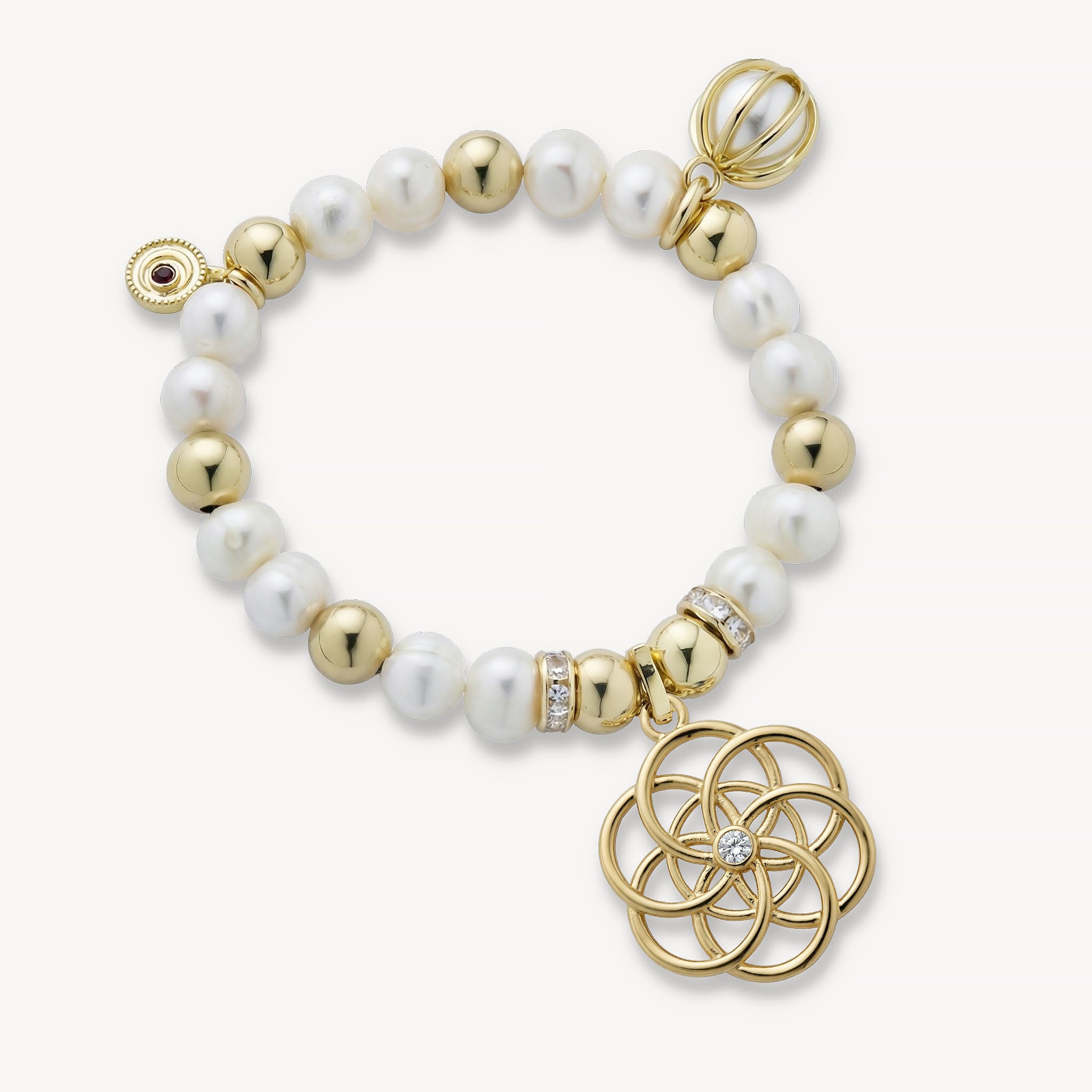 The Monique Bracelet Freshwater Pearl<br>14k Gold-Plated