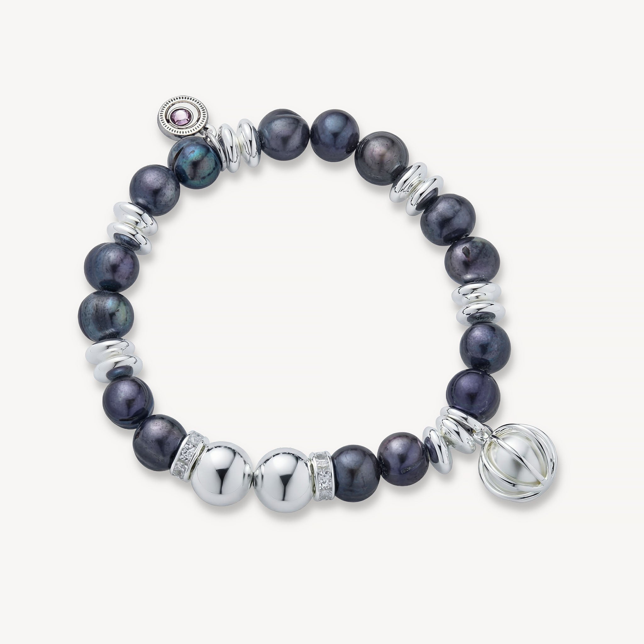 The Naomi Bracelet Freshwater Pearl<br>Sterling Silver Plated