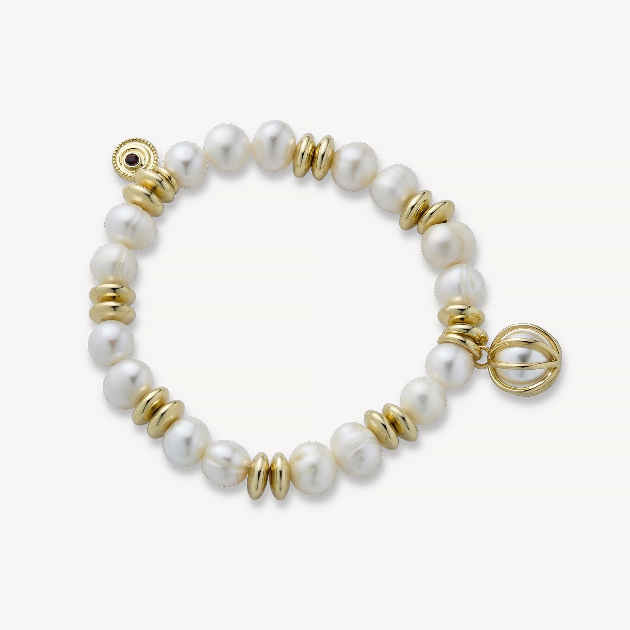 The Celeste Bracelet Freshwater Pearl<br>14k Gold-Plated