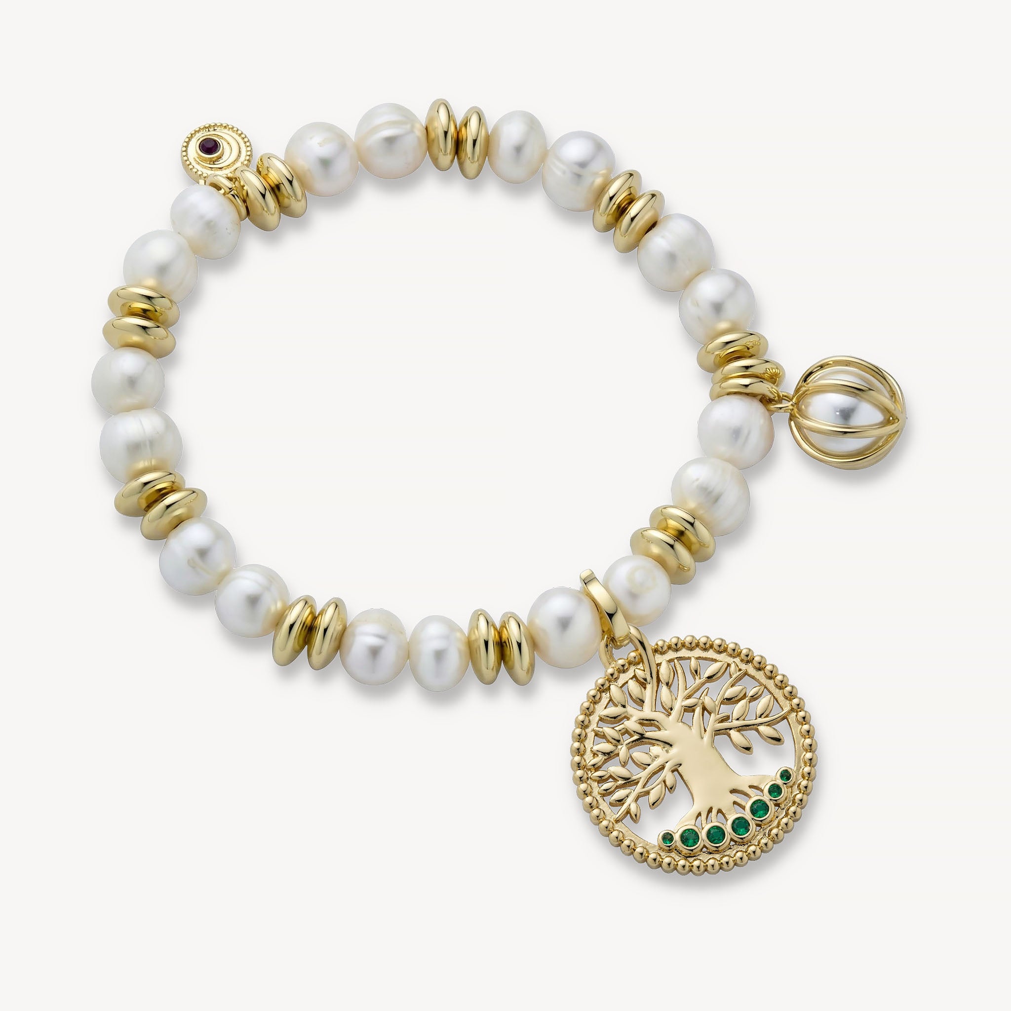 The Celeste Bracelet Freshwater Pearl<br>14k Gold-Plated
