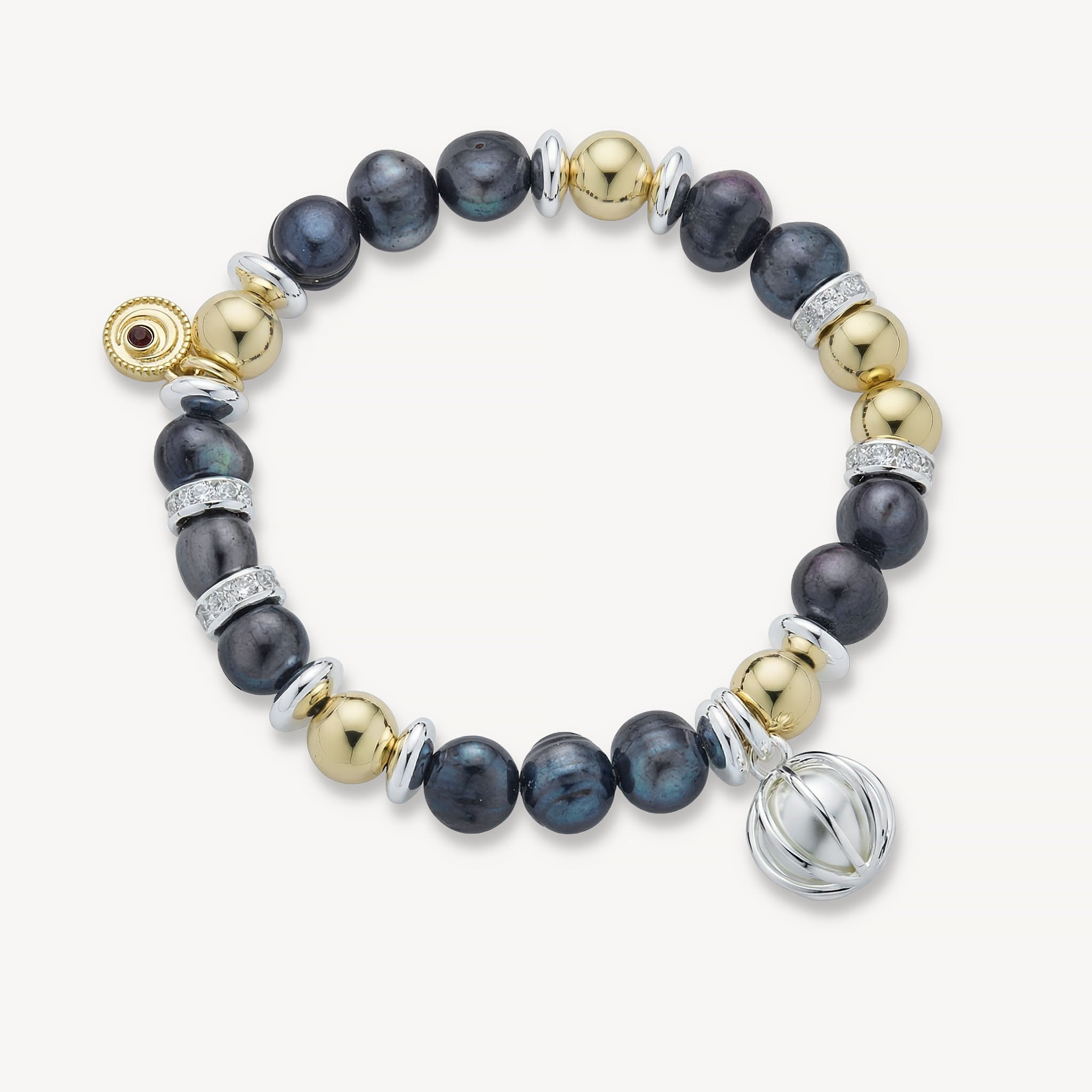 The Jules Bracelet <br> Freshwater Pearl<br>Mixed Metals