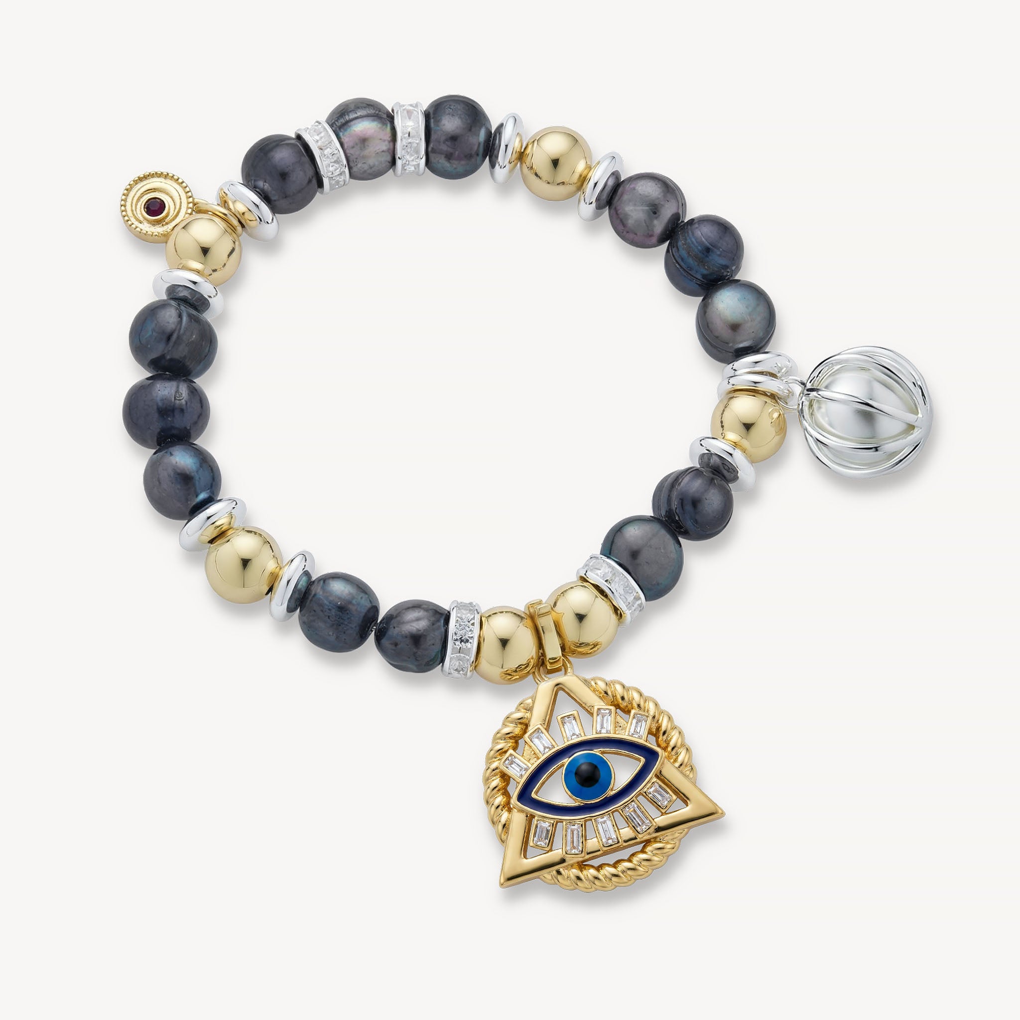 The Jules Bracelet <br> Freshwater Pearl<br>Mixed Metals