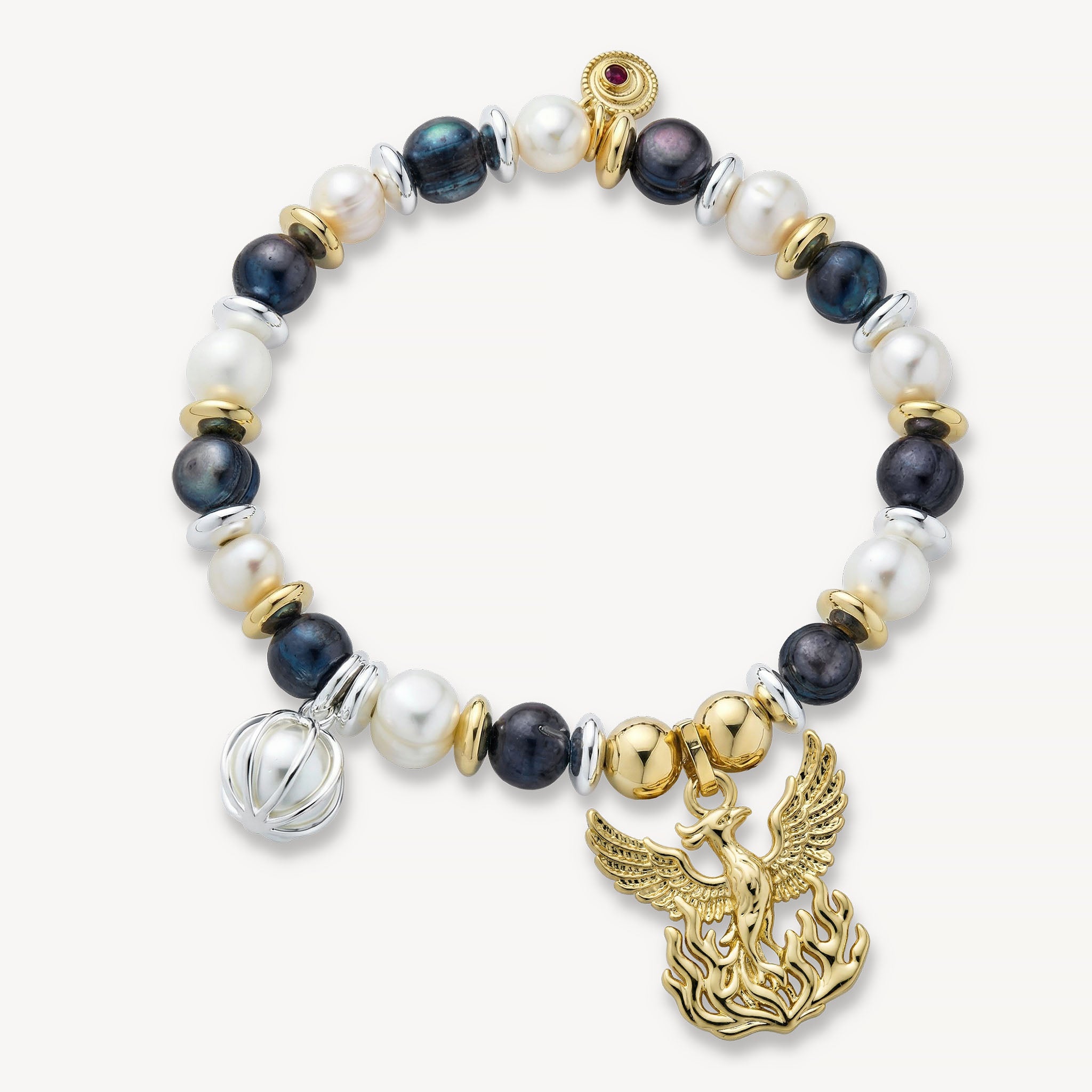 The Arden Bracelet <br> Freshwater Pearl<br>Mixed Metals