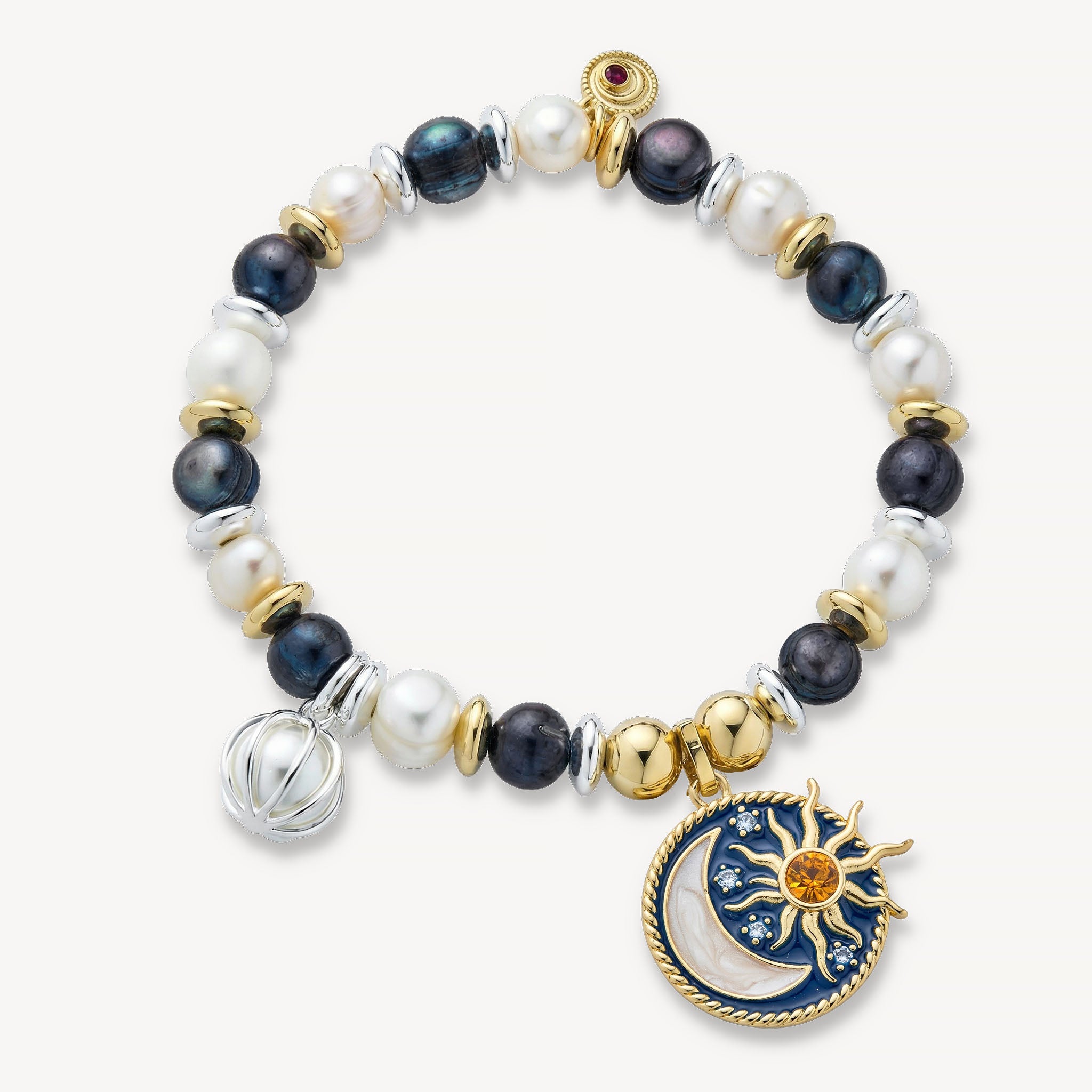 The Arden Bracelet <br> Freshwater Pearl<br>Mixed Metals