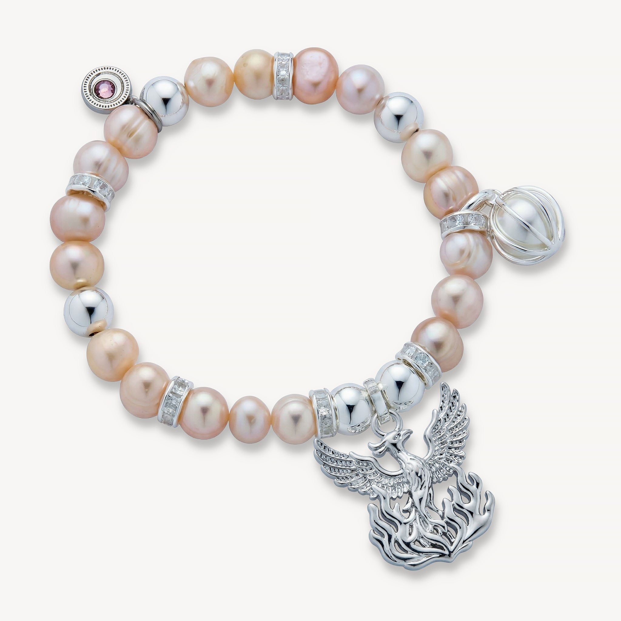 The Nancy Bracelet <br>Freshwater Pearl<br>Sterling Silver Plated