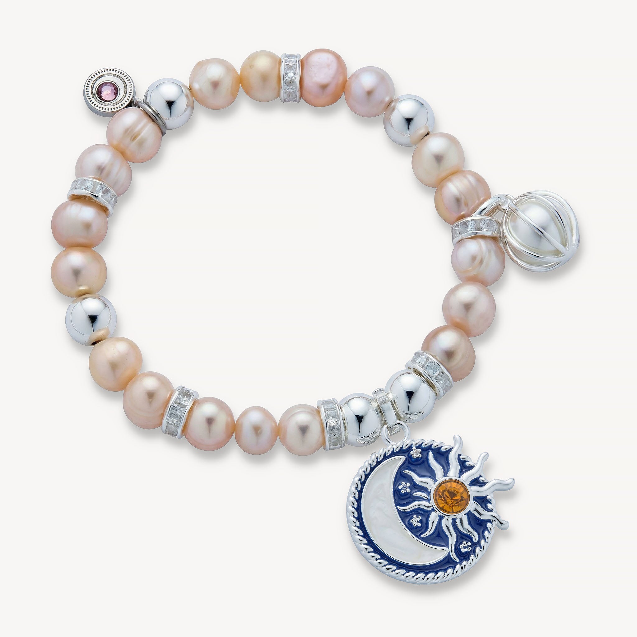 The Nancy Bracelet <br>Freshwater Pearl<br>Sterling Silver Plated