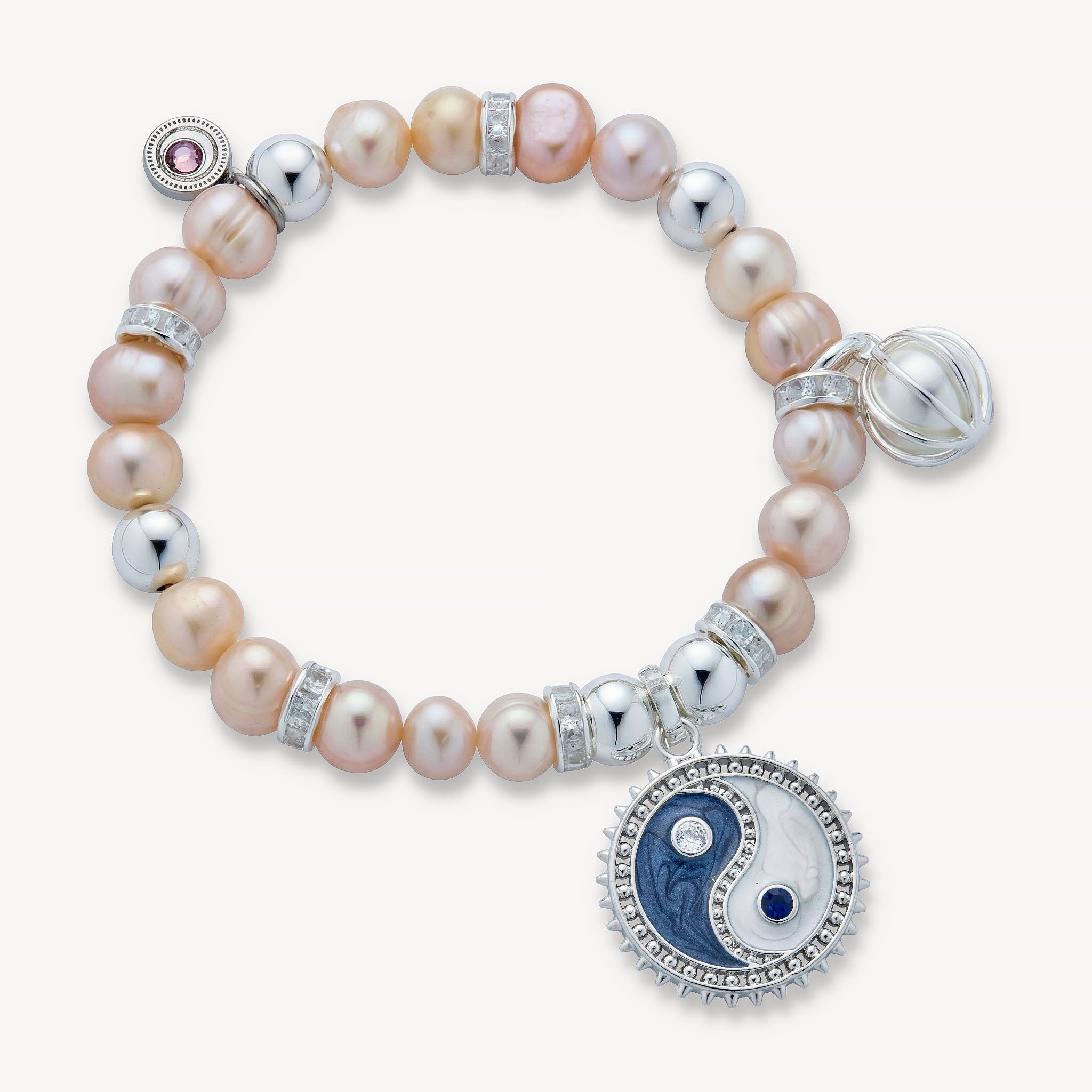 The Nancy Bracelet <br>Freshwater Pearl<br>Sterling Silver Plated