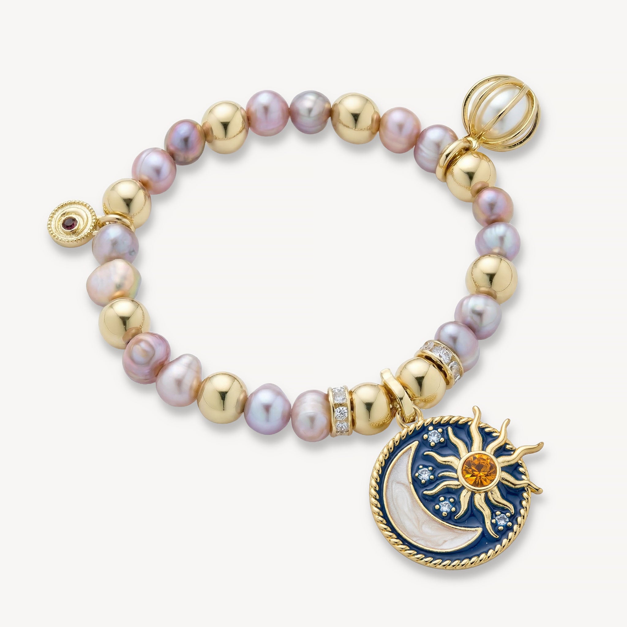 The Aurora Bracelet Freshwater Pearl<br>14k Gold-Plated