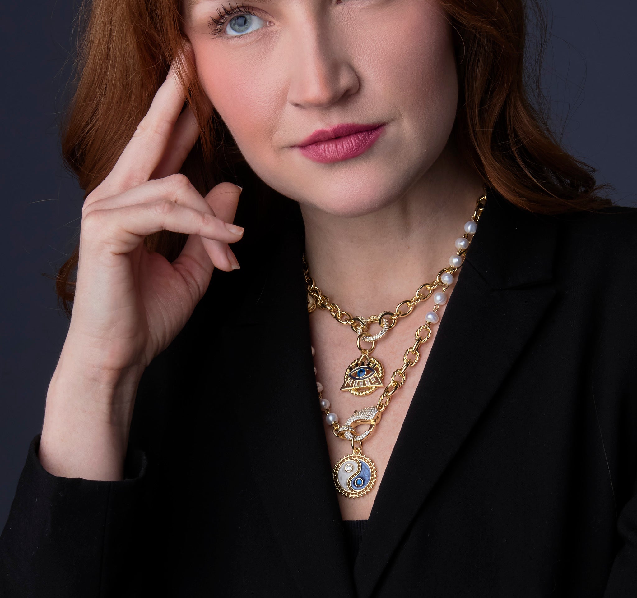 The Chloe Charm Necklace <br> Freshwater Pearl & 14k Gold Plated