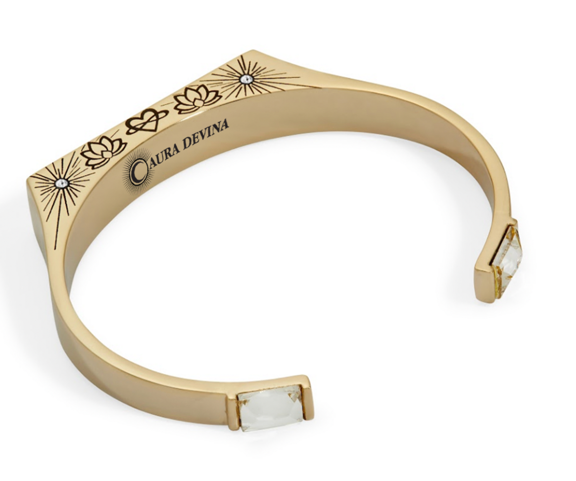 "I Am Powerful, I Am Confident, I Am Enough" - The Manifest Cuff Bracelet - Gold