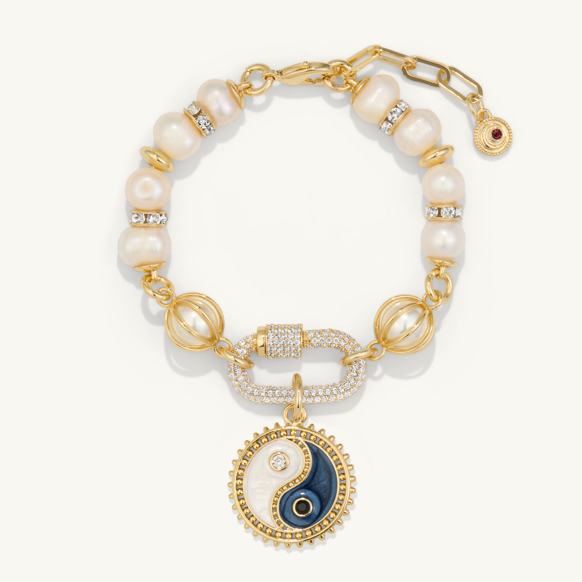 The Lacey Bracelet with Yin and Yang Charm