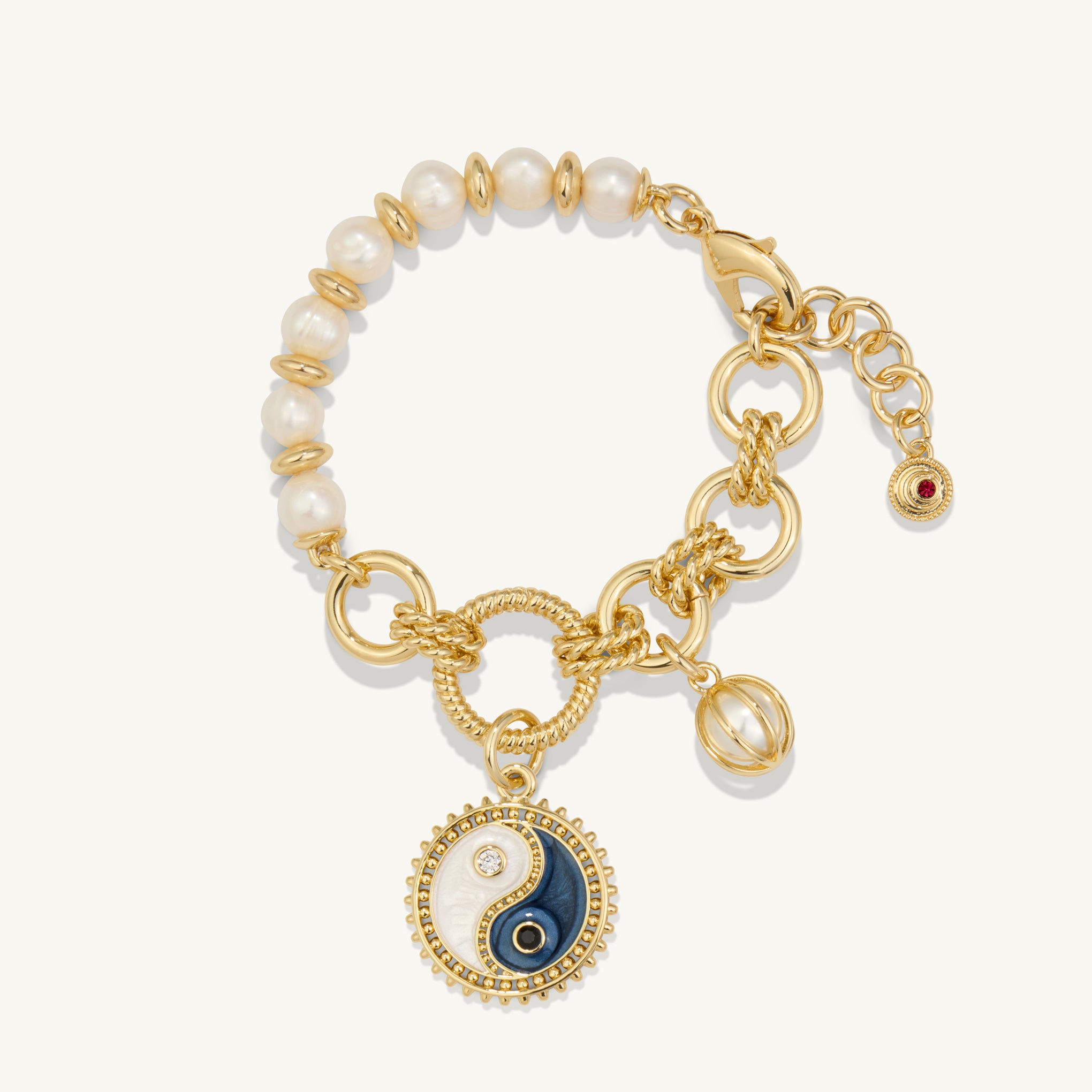 The Monica Bracelet with Yin and Yang Charm
