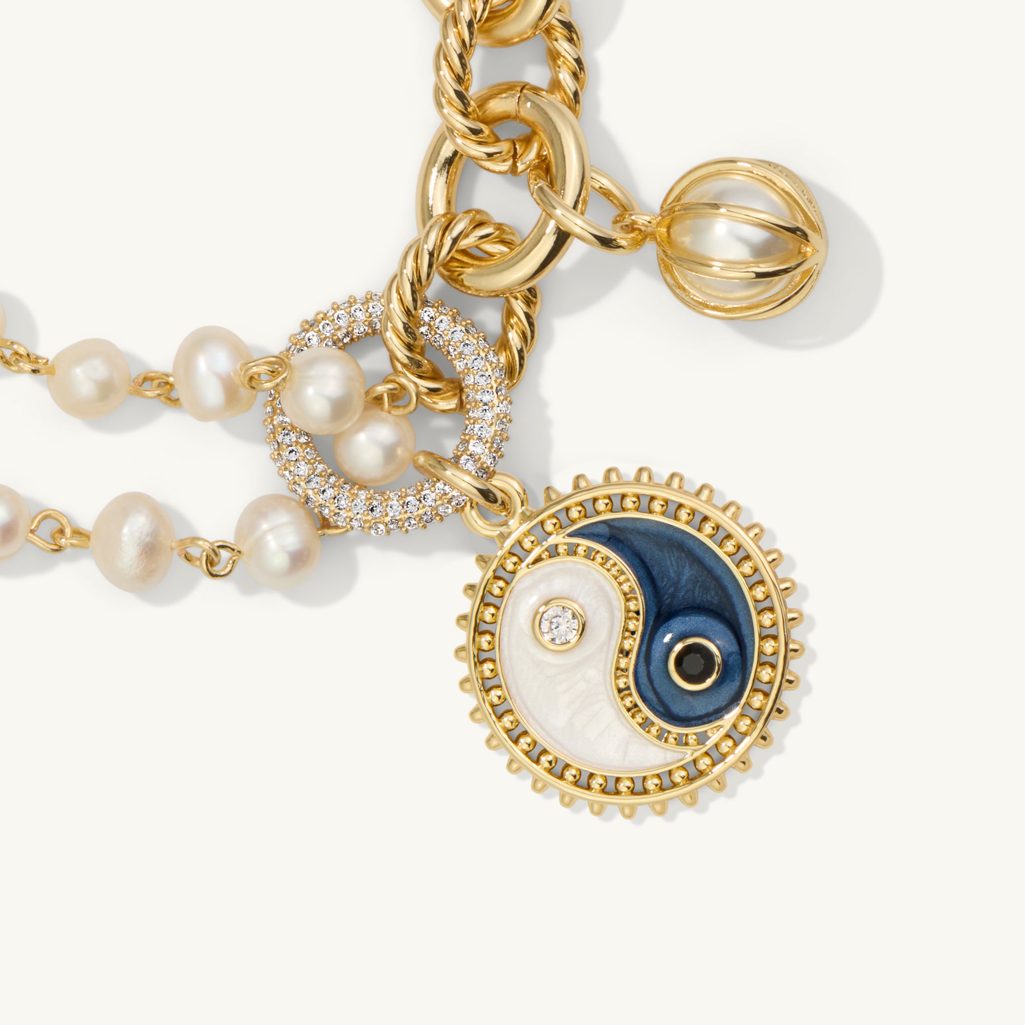 The Elisa Bracelet with Yin and Yang Charm