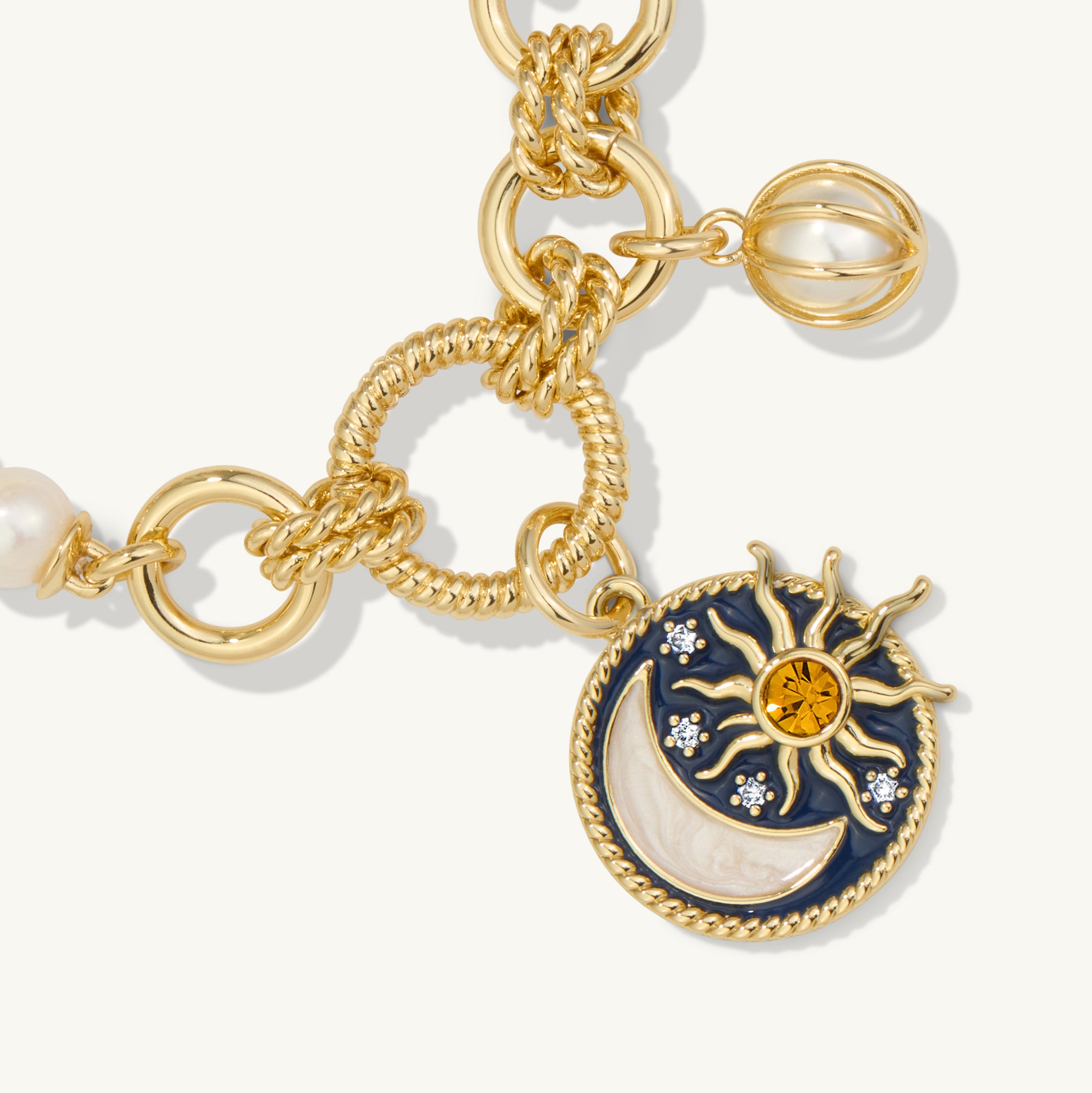 The Monica Bracelet with Sun and Moon Charm