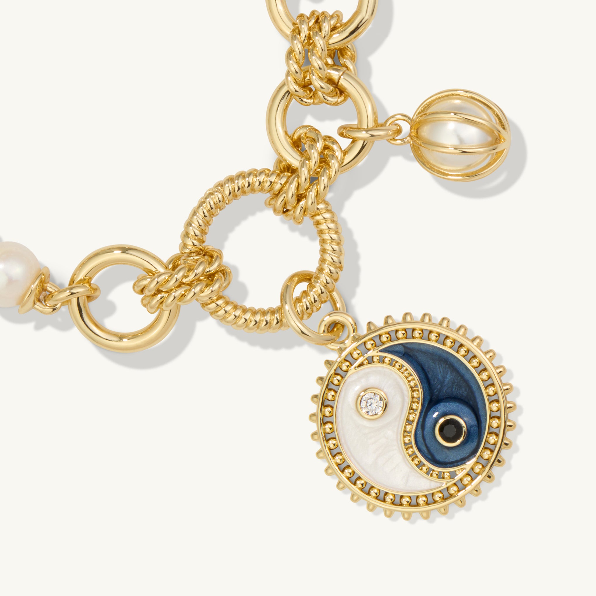 The Monica Bracelet with Yin and Yang Charm
