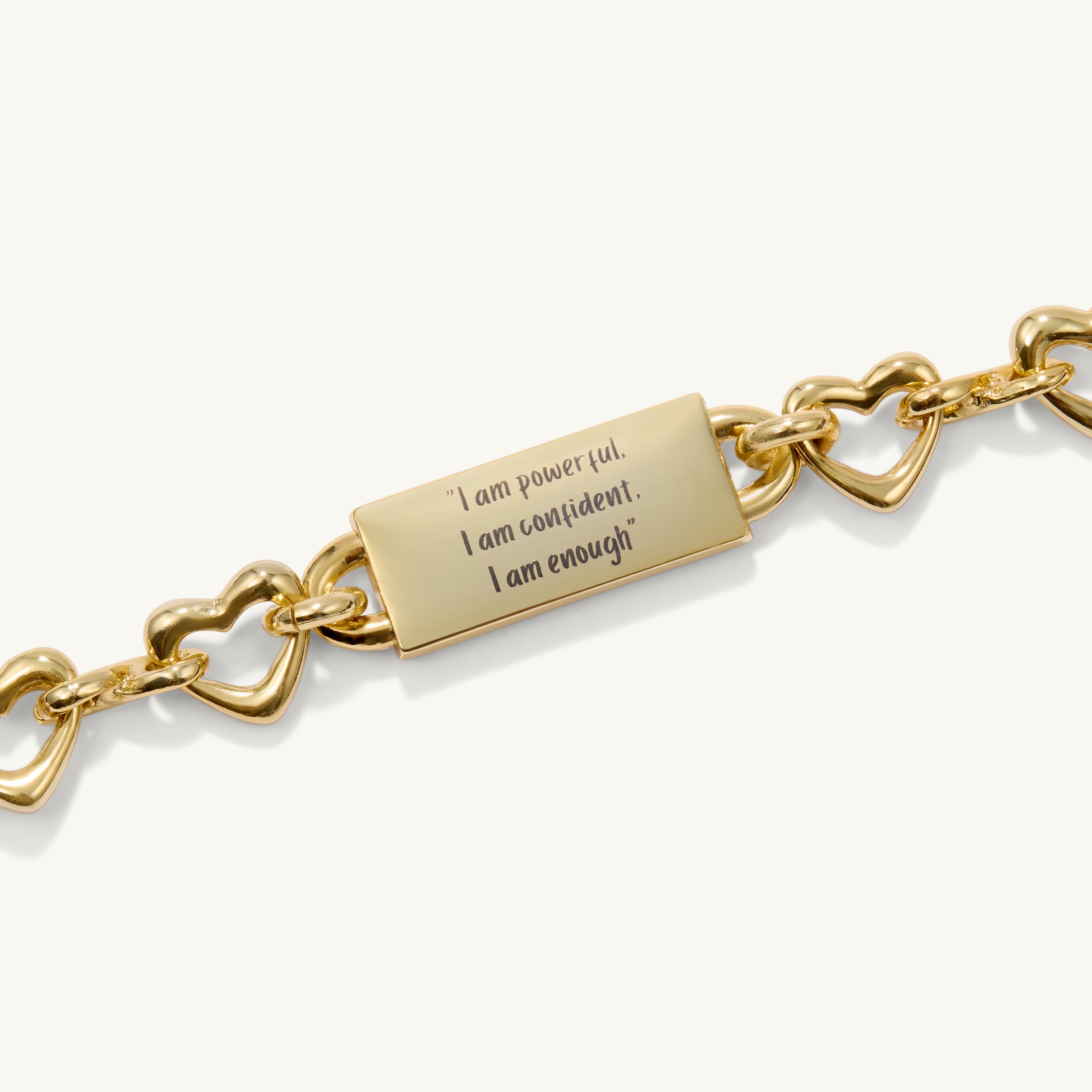 "I am powerful; I am confident; I am enough” The Infinite Heart Bracelet - Gold-Aura Devina