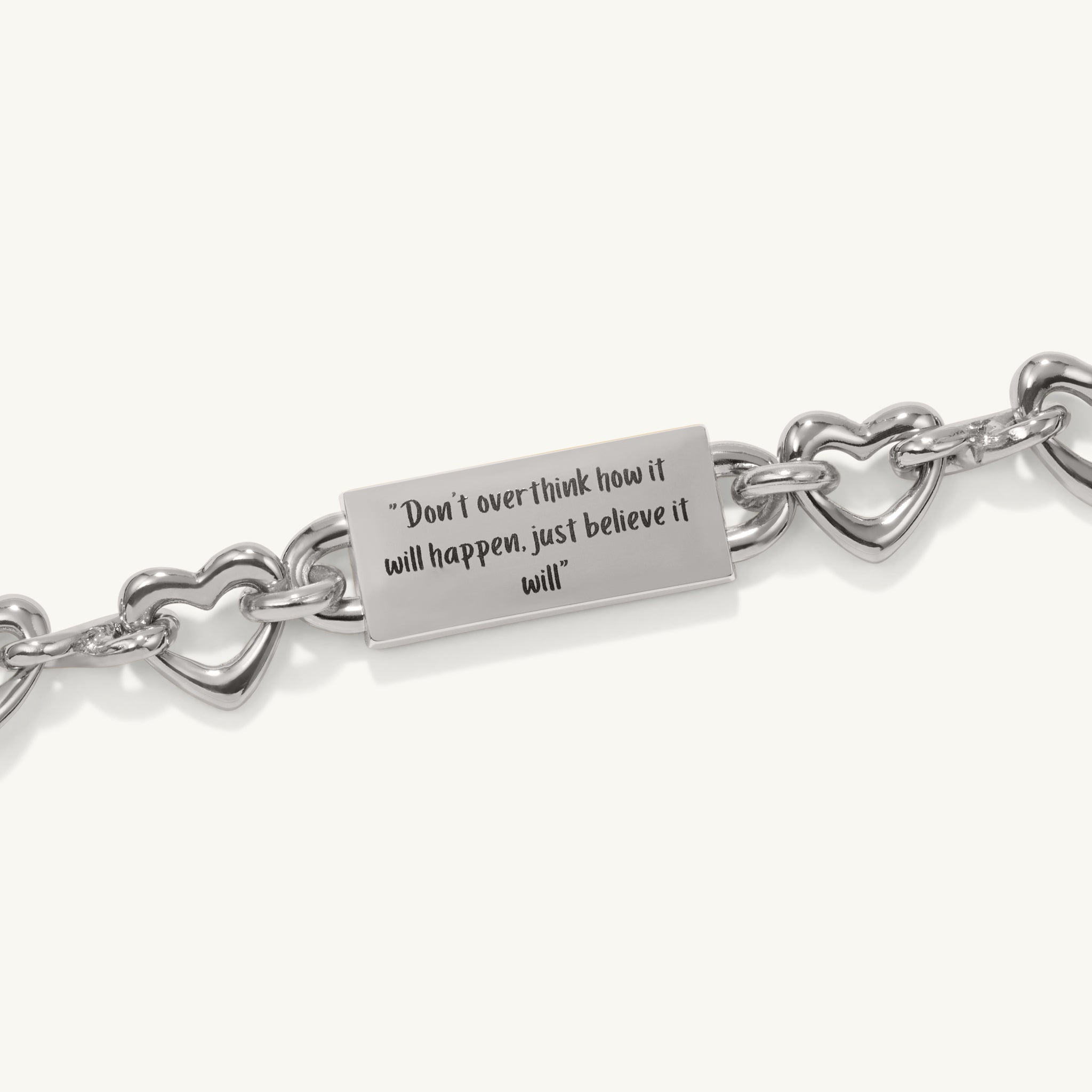 “Don’t overthink how it will happen. Just believe it will.” The Infinite Heart Bracelet - Silver-Aura Devina