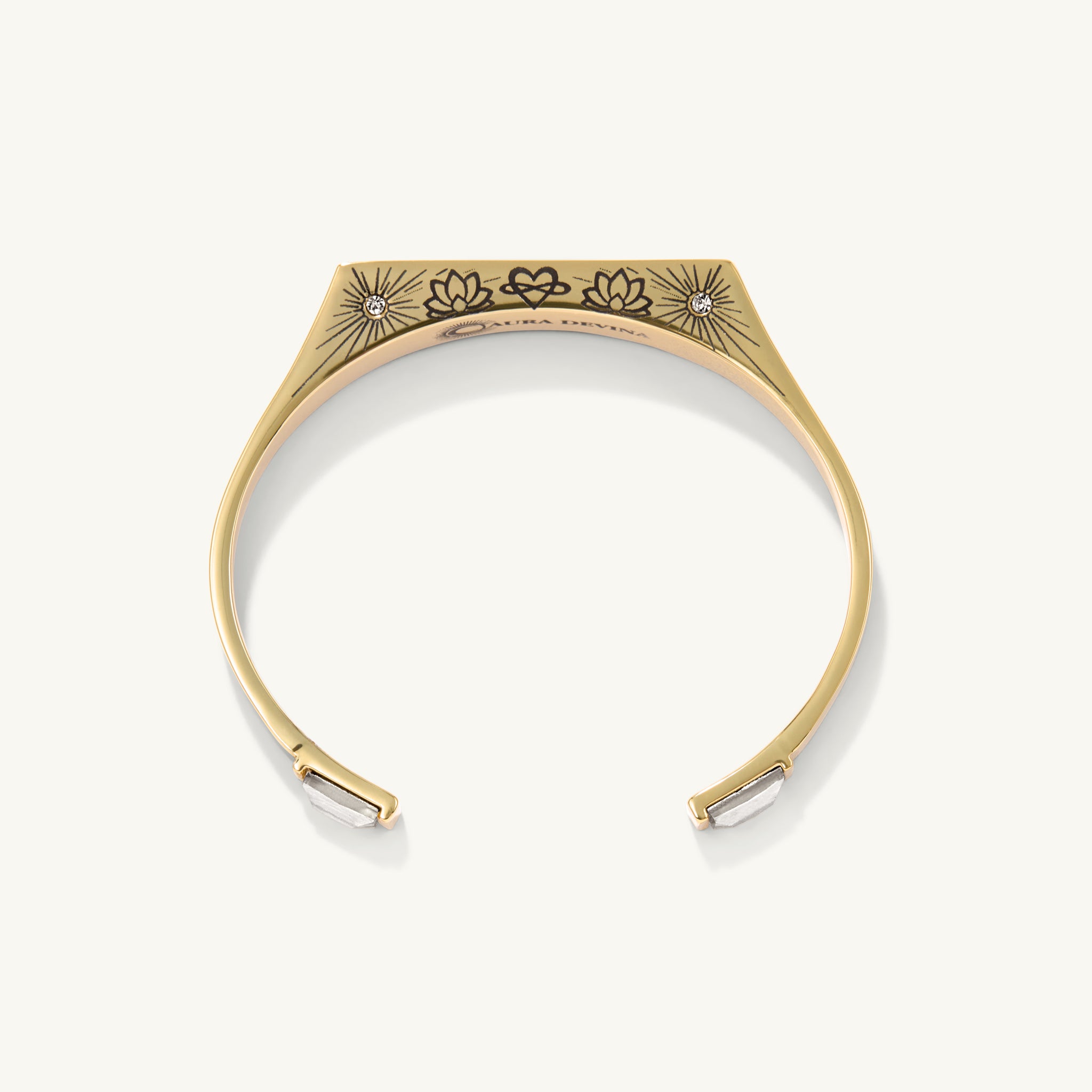 "I Am Powerful, I Am Confident, I Am Enough" - The Manifest Cuff Bracelet - Gold-Aura Devina
