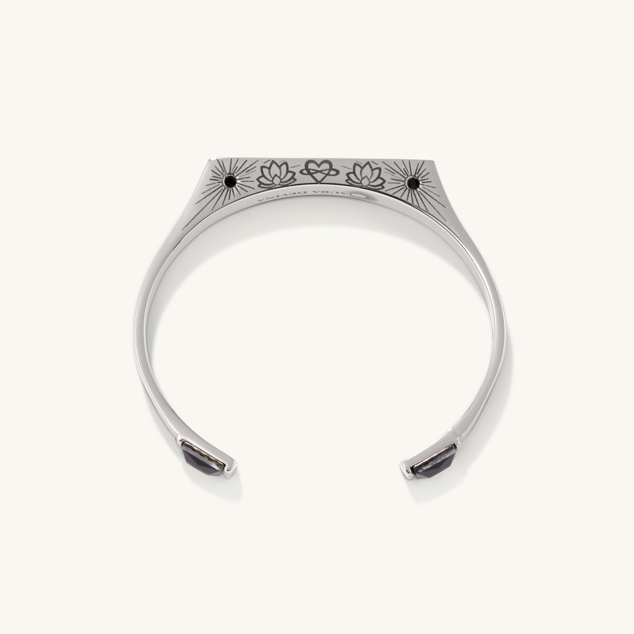 "I am powerful, I am confident, I am enough."- The Manifest Cuff Bracelet - Silver-Aura Devina
