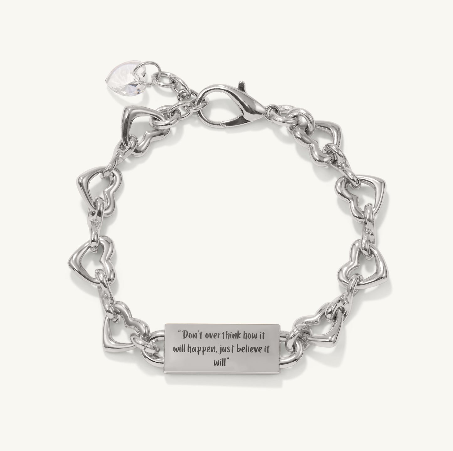 “Don’t overthink how it will happen. Just believe it will.” The Infinite Heart Bracelet - Silver