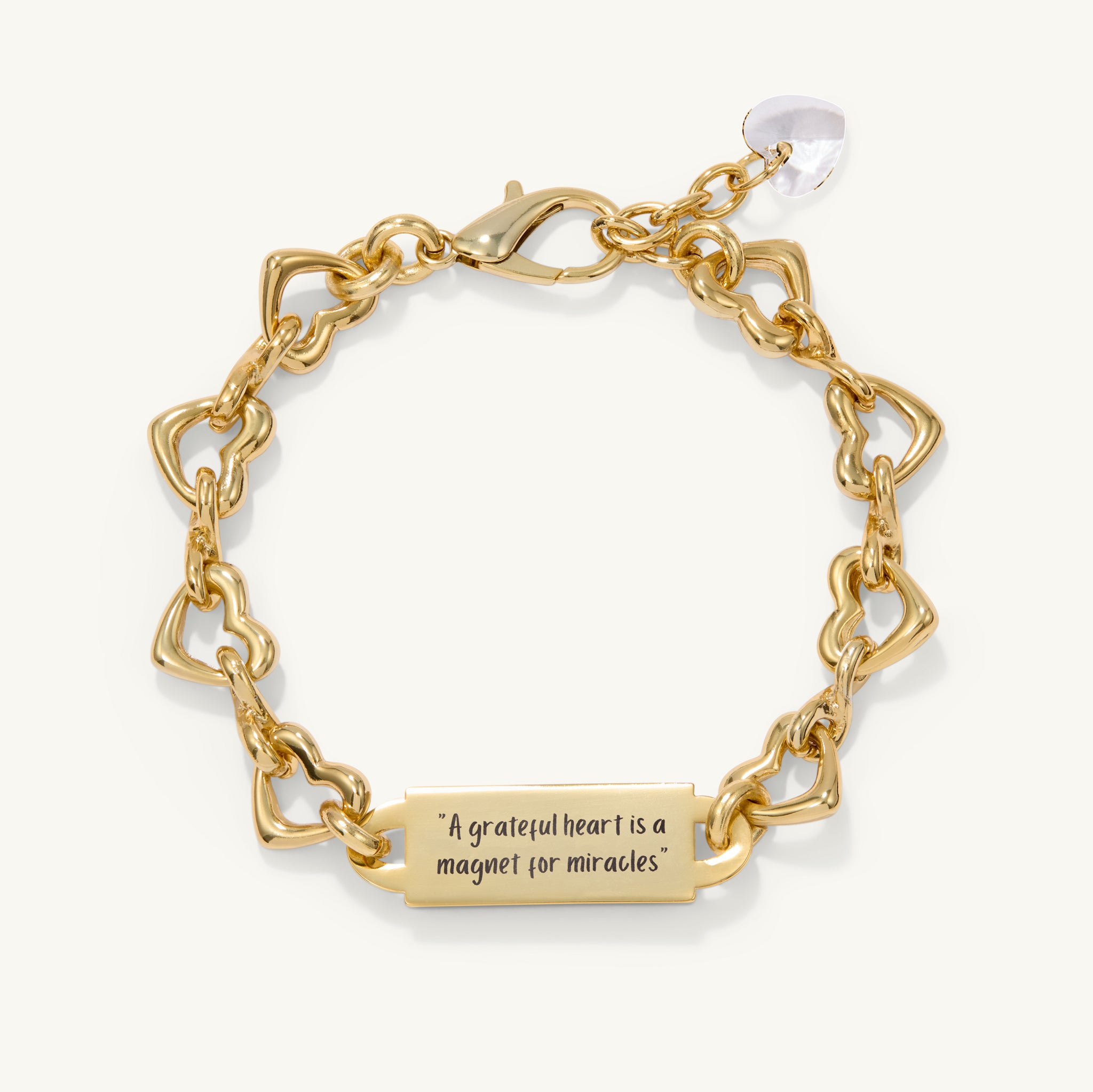 "I am powerful; I am confident; I am enough” The Infinite Heart Bracelet - Gold-Aura Devina