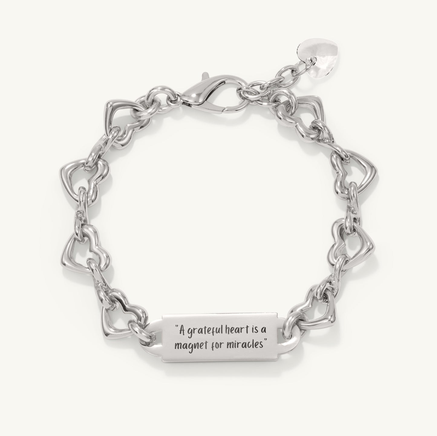 ”I am powerful. I am confident. I am enough.” - The Infinite Heart Bracelet - Silver